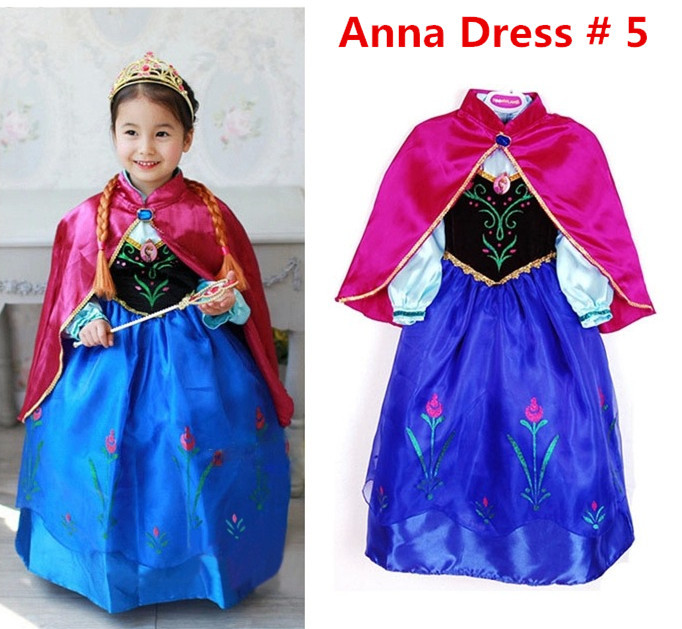 Gorgeous Queen Elsa & Princess Anna Costume Cosplay Party Dress Up