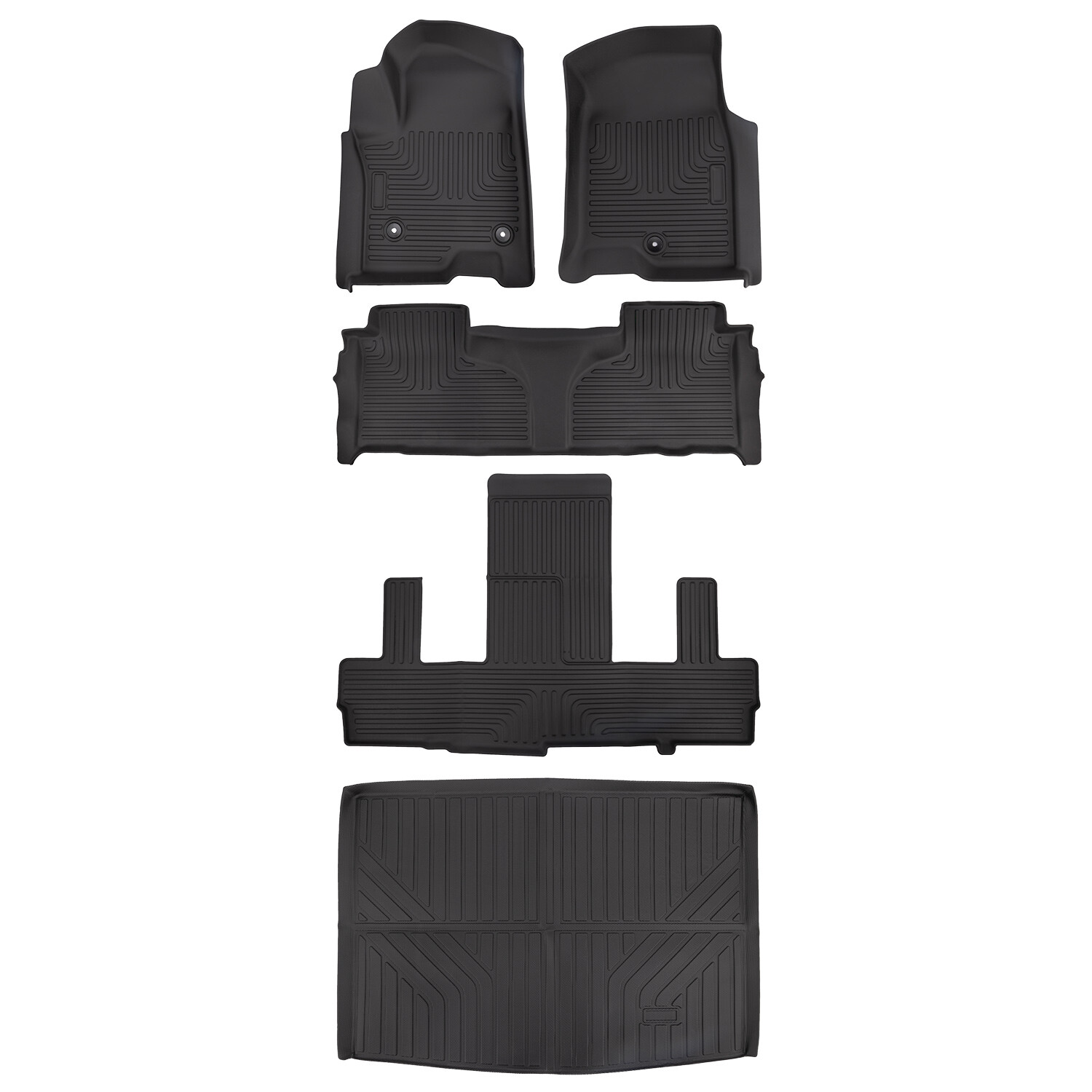 Floor Mats For 2021-2025 Chevrolet Suburban & 2021-2025 GMC Yukon XL All-Weather