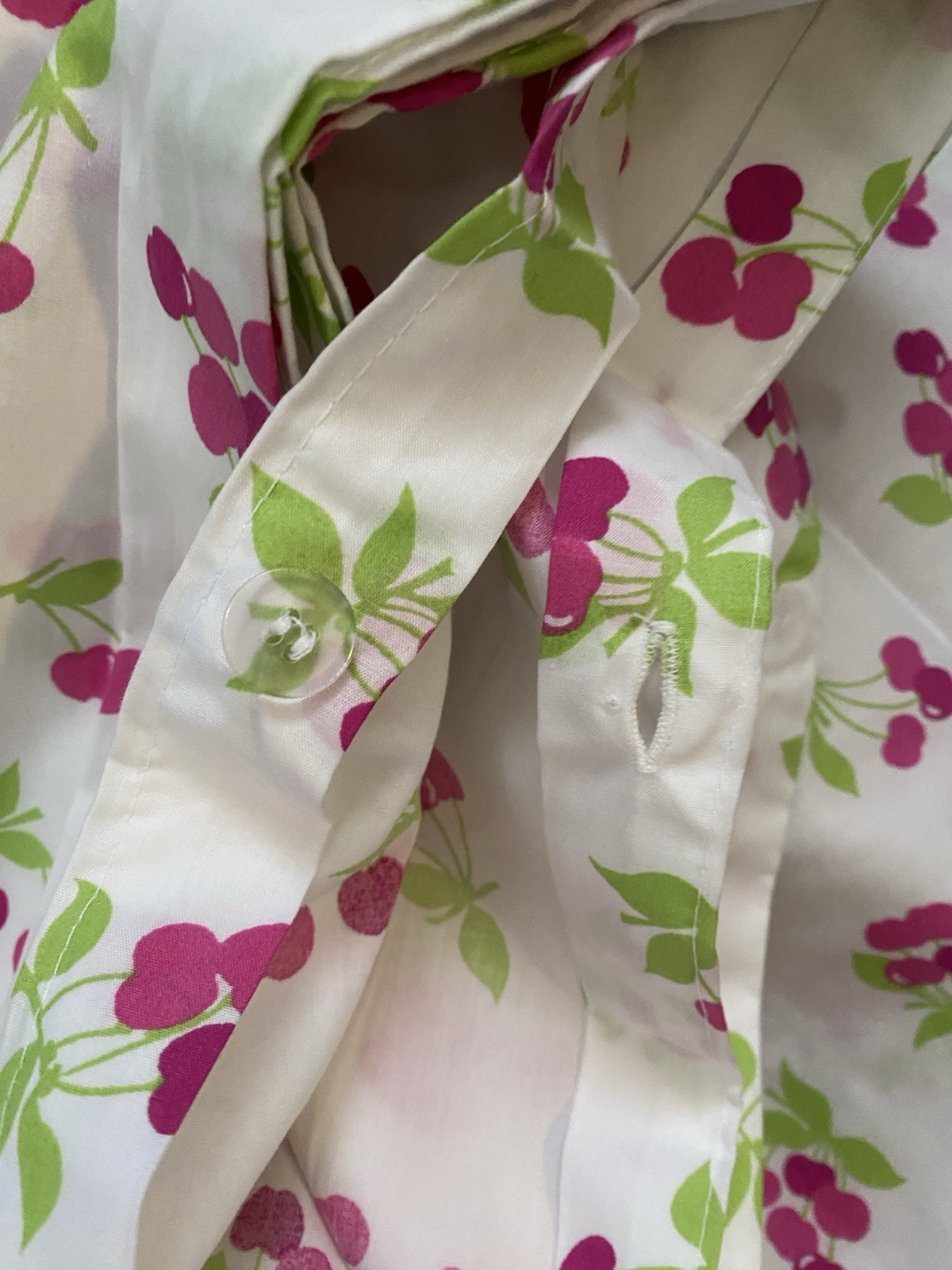 Company Store Kids Cotton Queen Size Duvet Cover Cherries Cherry Print NWOT New