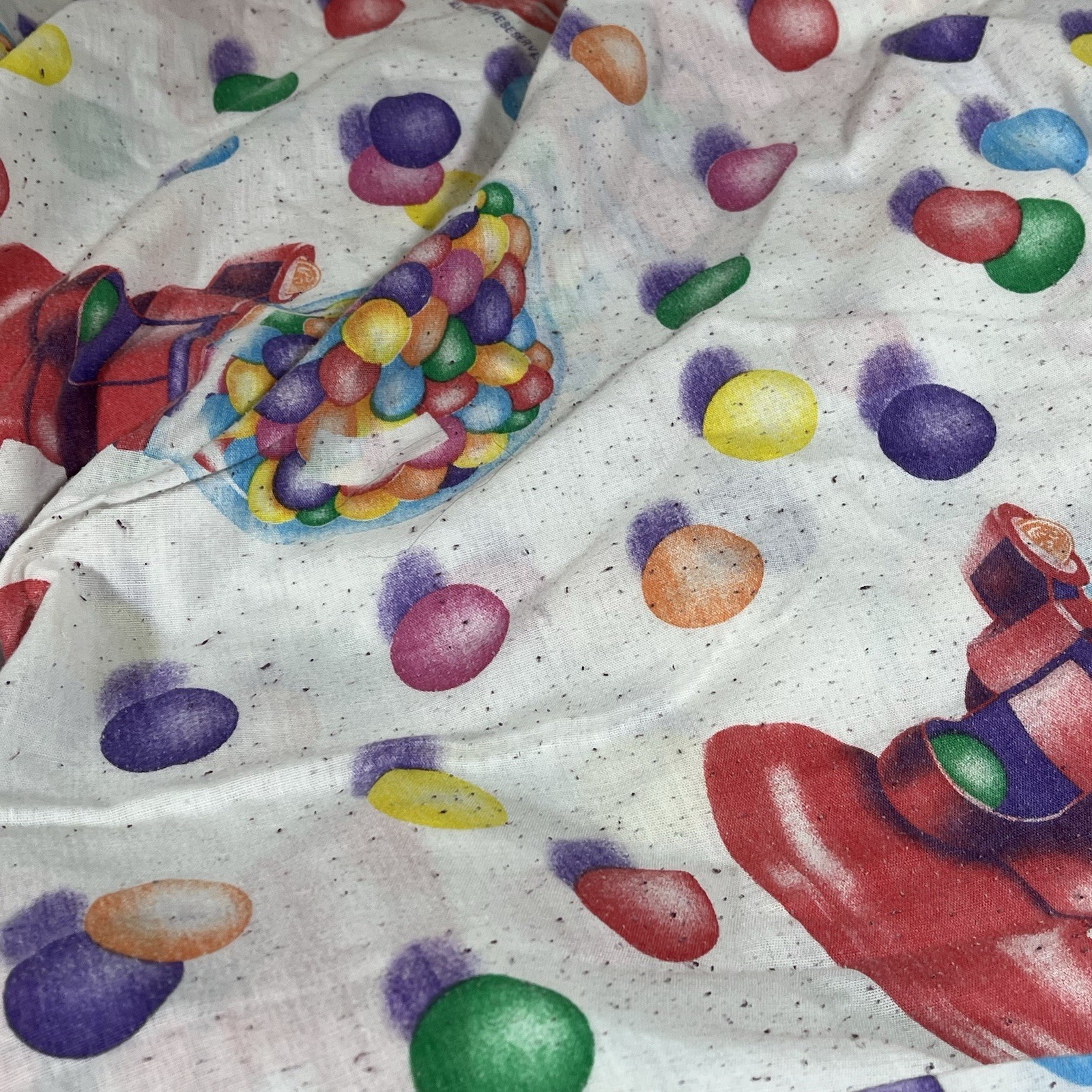 HTF Vintage Lisa Frank Rainbow Gumball Machine Fitted FULL Sheets Fabric