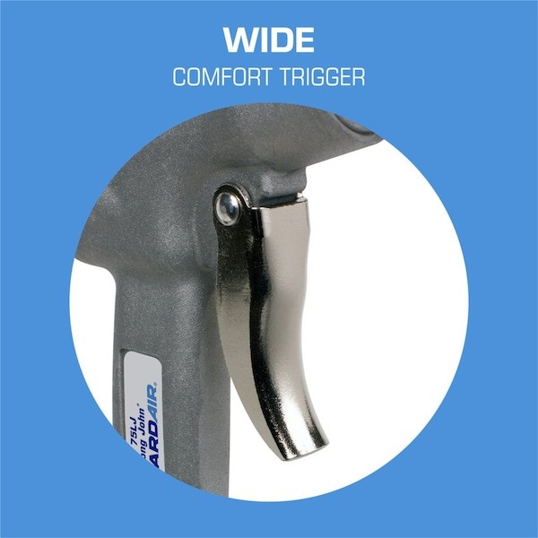 Guardair 75Lj048aa Long John Safety Air Blow Gun, 48 In Extension, Aluminum,