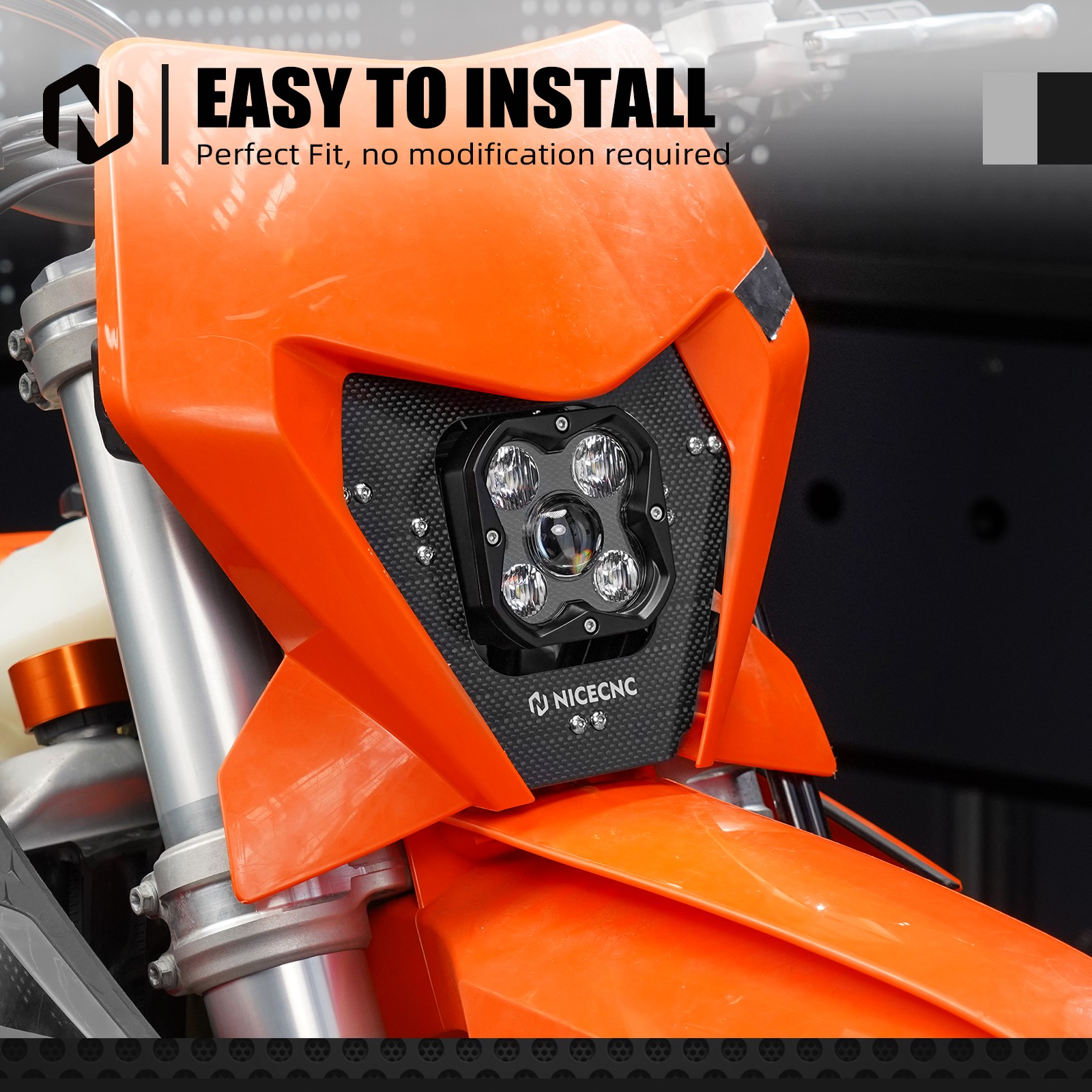 NICECNC LED Lamp Headlight For KTM 150 250 300 350 450 500 EXC F XC-W 2024-2025