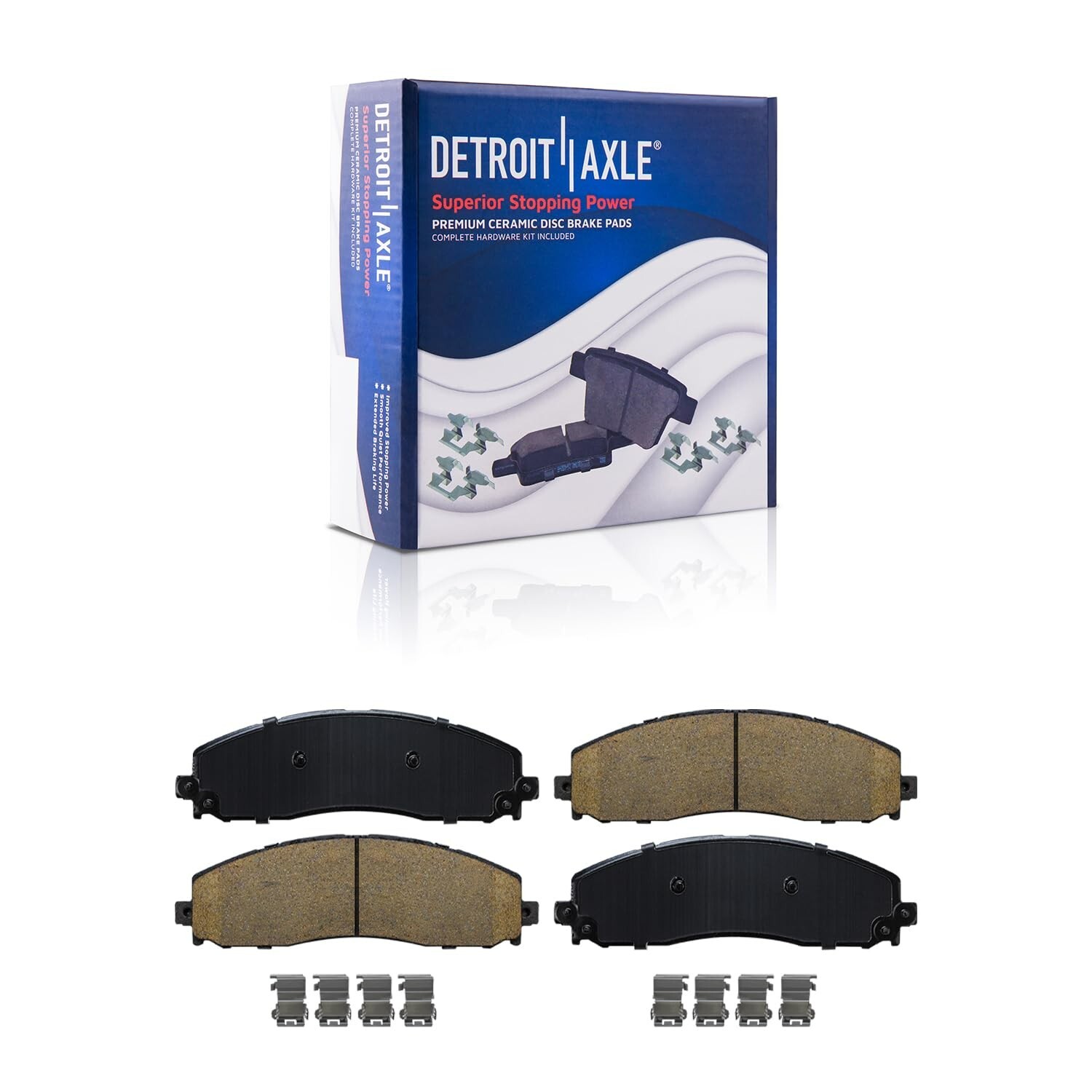 Front and Rear Ceramic Brake Pads for F-250 F-350 F-450 Super Duty
