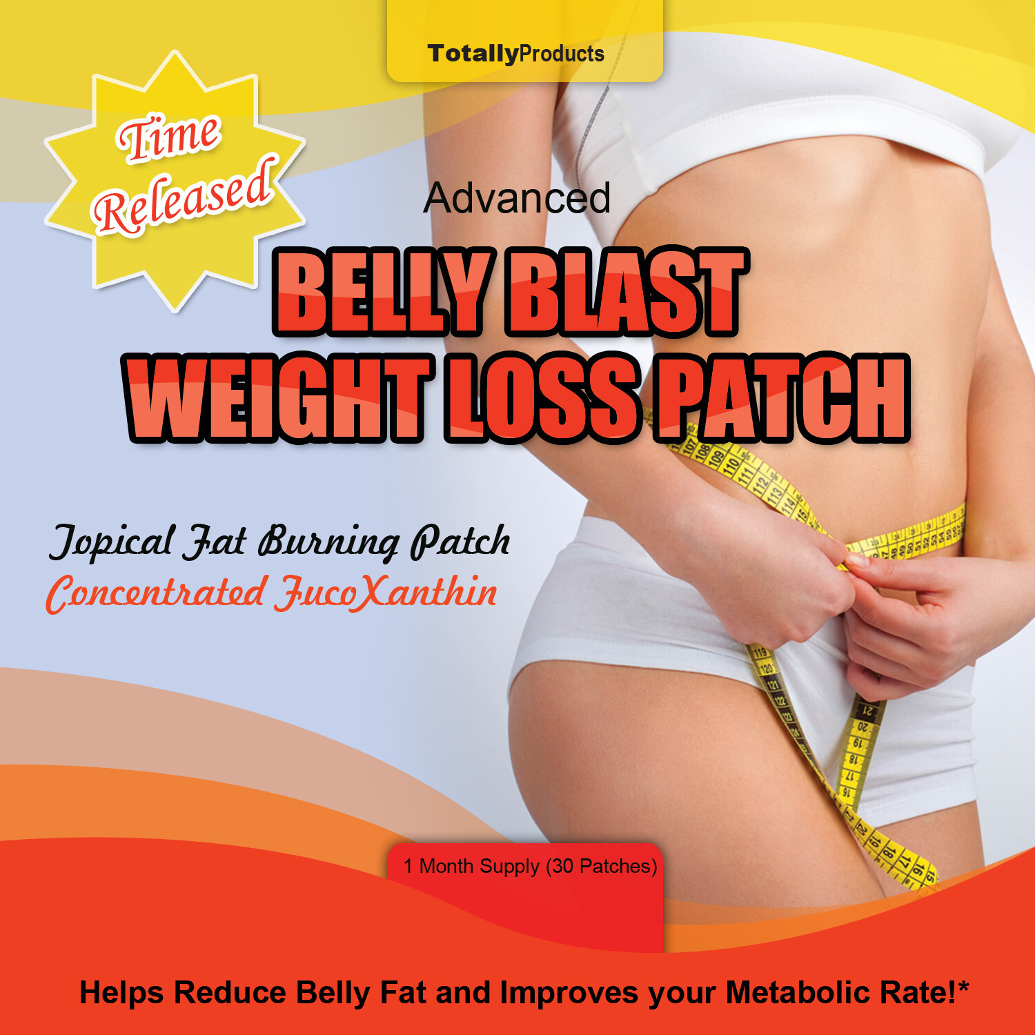 Topical Weight Loss Patch Supports Belly Fat Burn Metabolism Booster 30 Patches