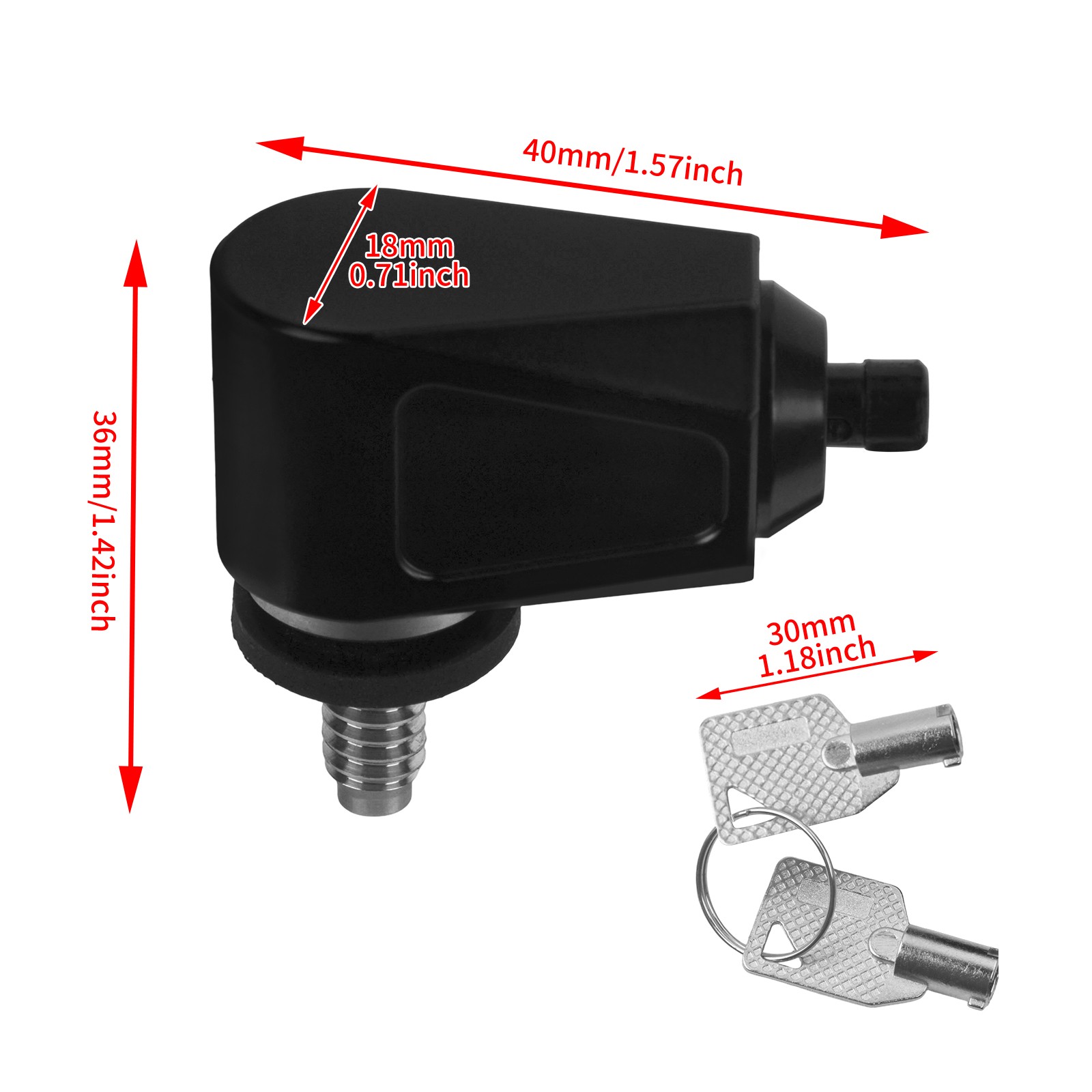 Black Seat Lock Push Pin 2 Keys Anti Theft Set For Harley Dyna Softail Touring