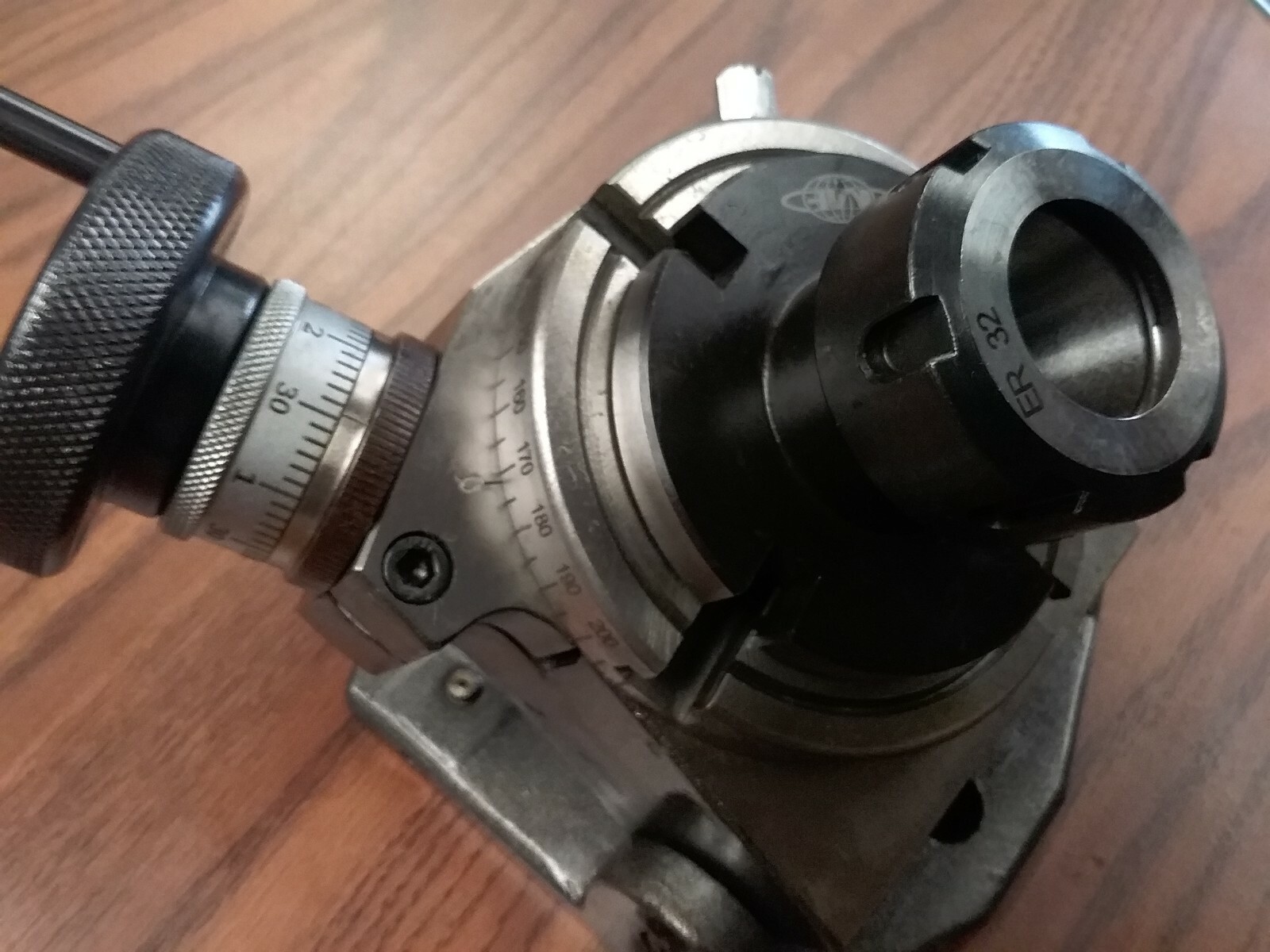 4" PRECISION TILTING ROTARY TABLE w. ER32 collet chuck adapter #TTSK-100ER32