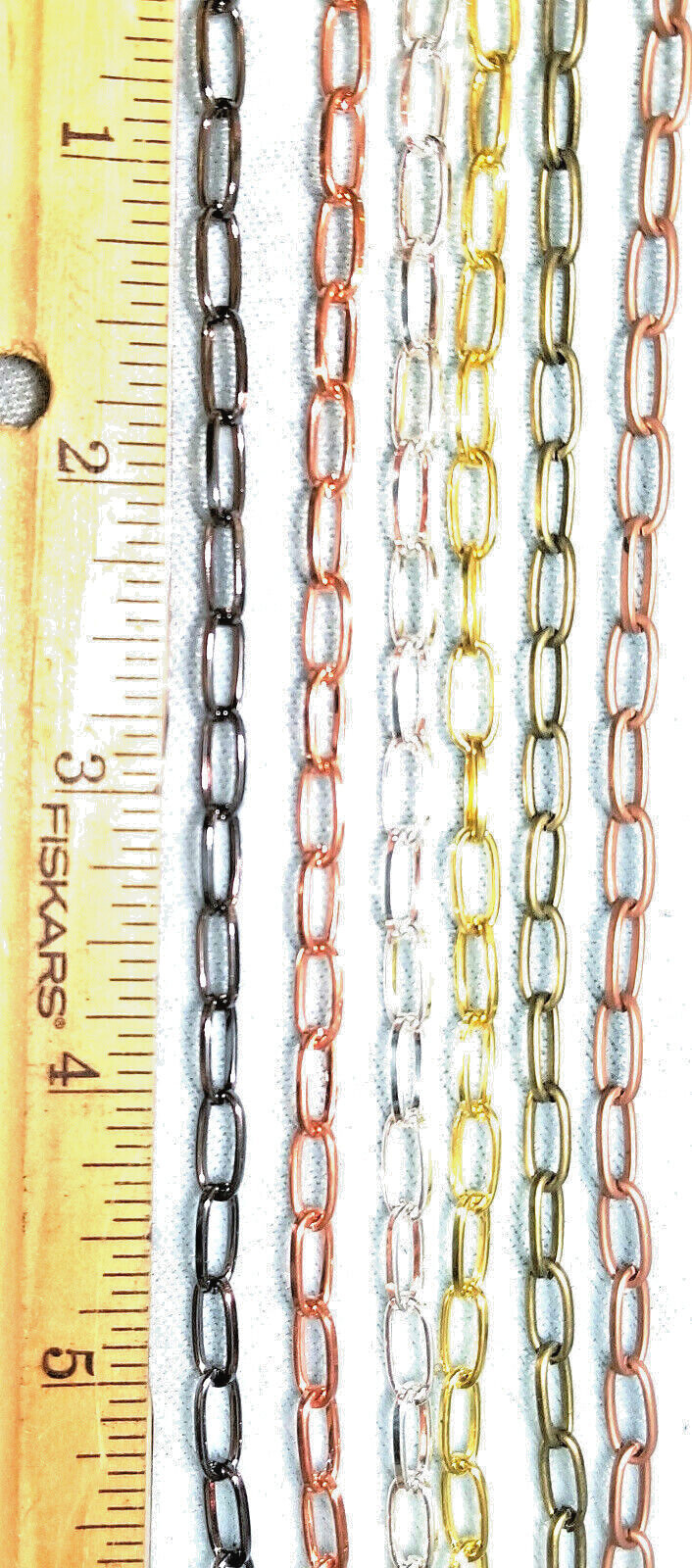 Paper Clip Chains Silver Gold Gunmetal Copper Bronze Rose 5mm x 10mm layering