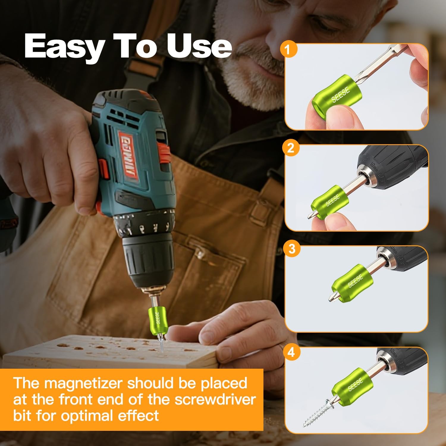 SEESE Strong Magnetic Screw Ring: 1/4 Inch/ 6.35 mm Universal Screw...