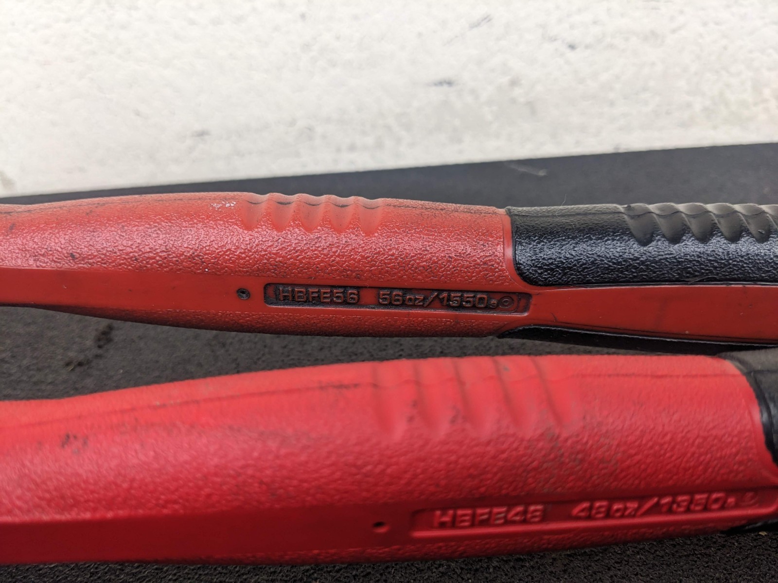 #bn105 Snap-on Tools 5Pc Master HBFE Red Soft Grip Dead Blow Hammer Set