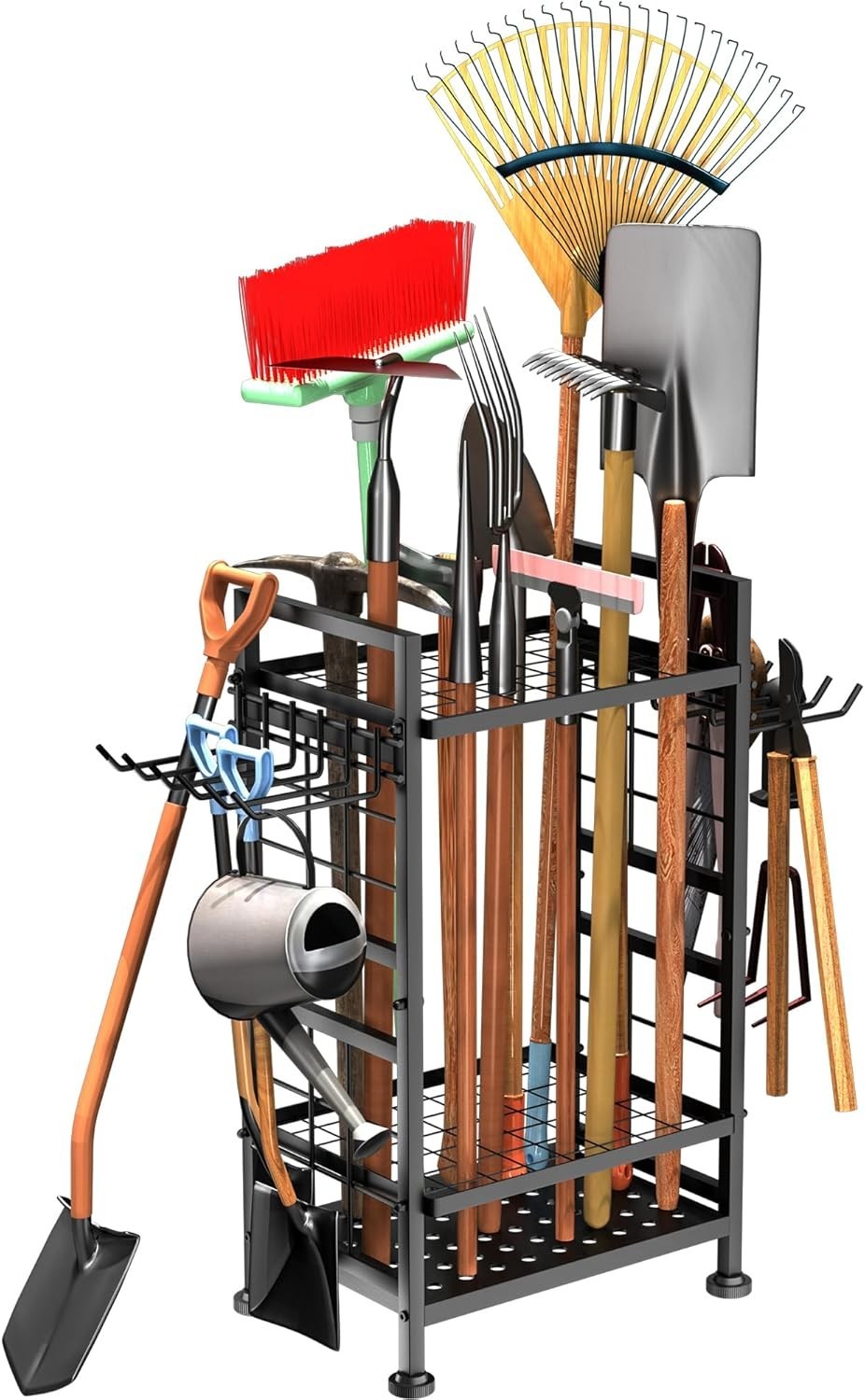 Garden Tool Organizer Yard Storage Rack Garage Heavy Duty 17 x 12.8 x 30.3 Inch