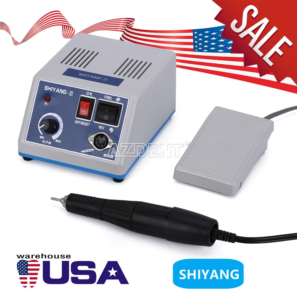 Dental Lab Marathon Electric Micromotor Polishing Unit + 35K rpm Motor Handpiece