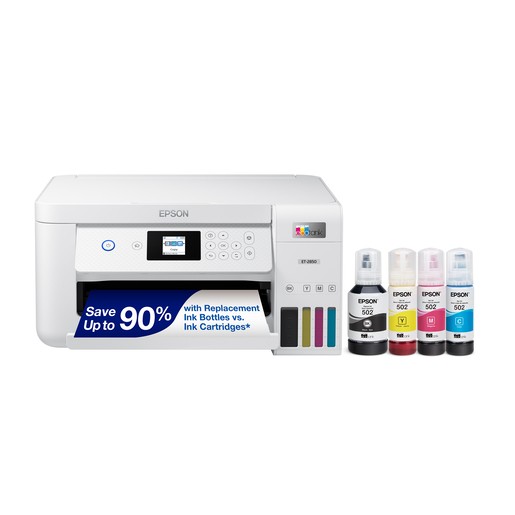 Epson EcoTank ET-2850 Printer - White - Certified Refurbished