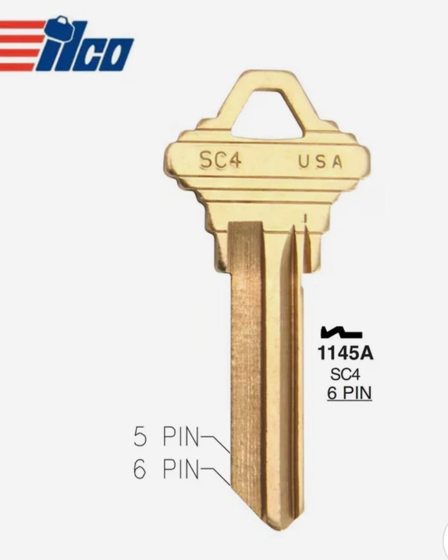 Schlage SC4 Brass -Blank Key