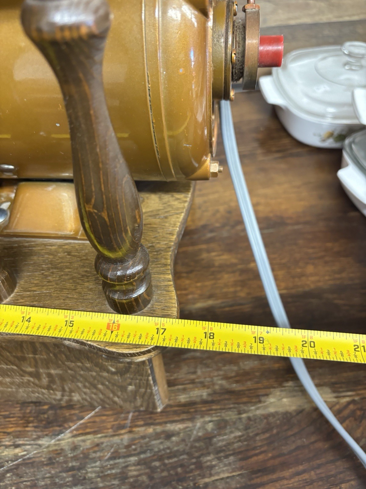 Golden Grain Grinder Wheat Grinder Dayton 3/4 HP Motor W/Wood Cabinet Vintage