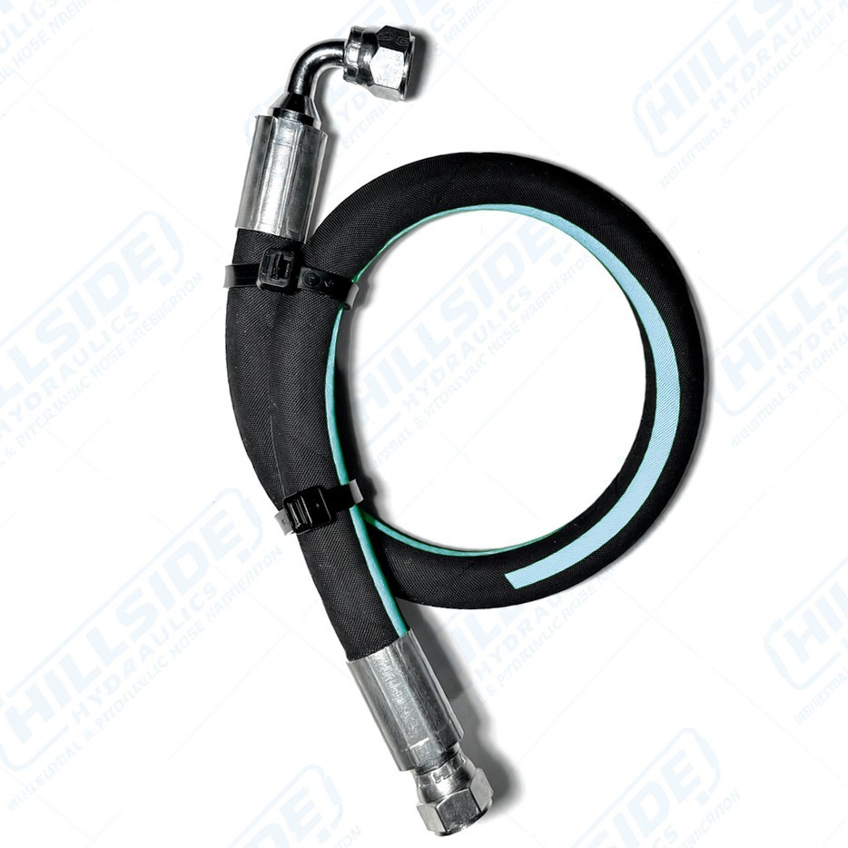 1/2” Hydraulic Hose Assembly – #8 JIC Female (90/Straight) Swivel Ends 4000 PSI
