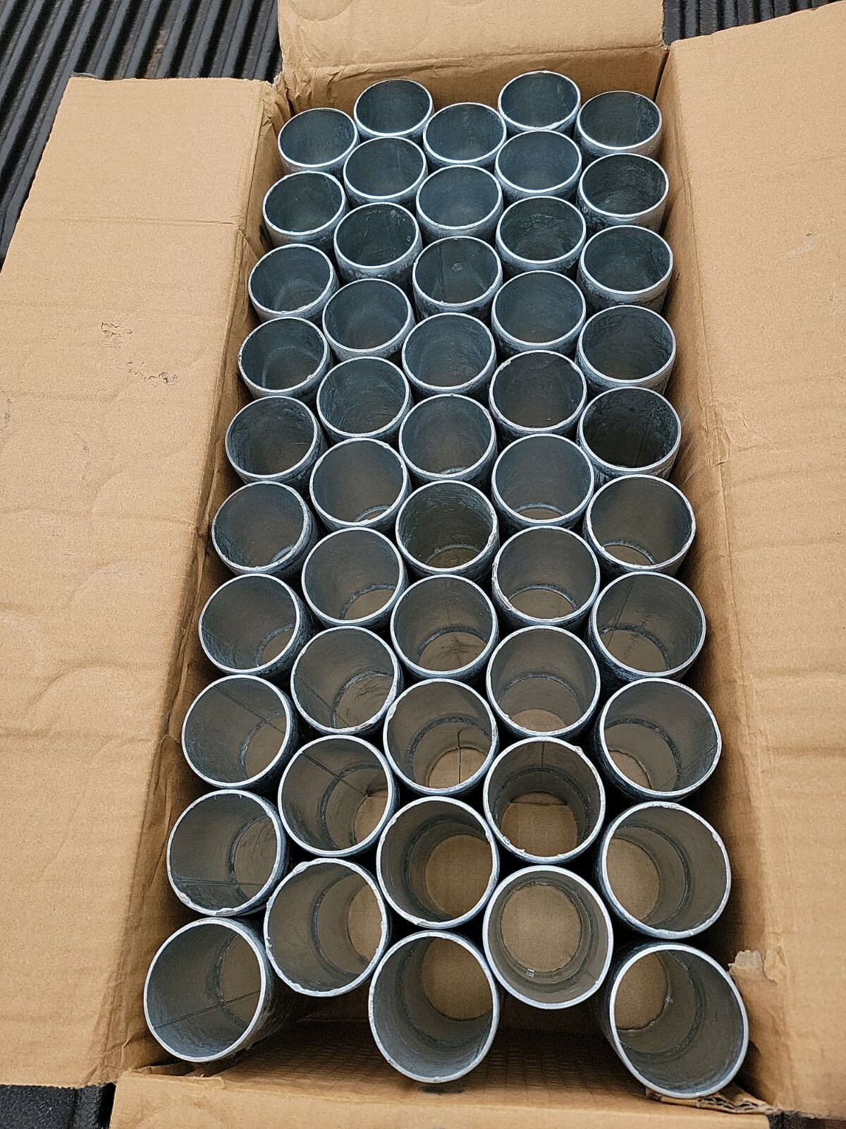 Chain Link Fence Top Rail Sleeve 1-5/8 x 6 in Pipe, Lot of 5