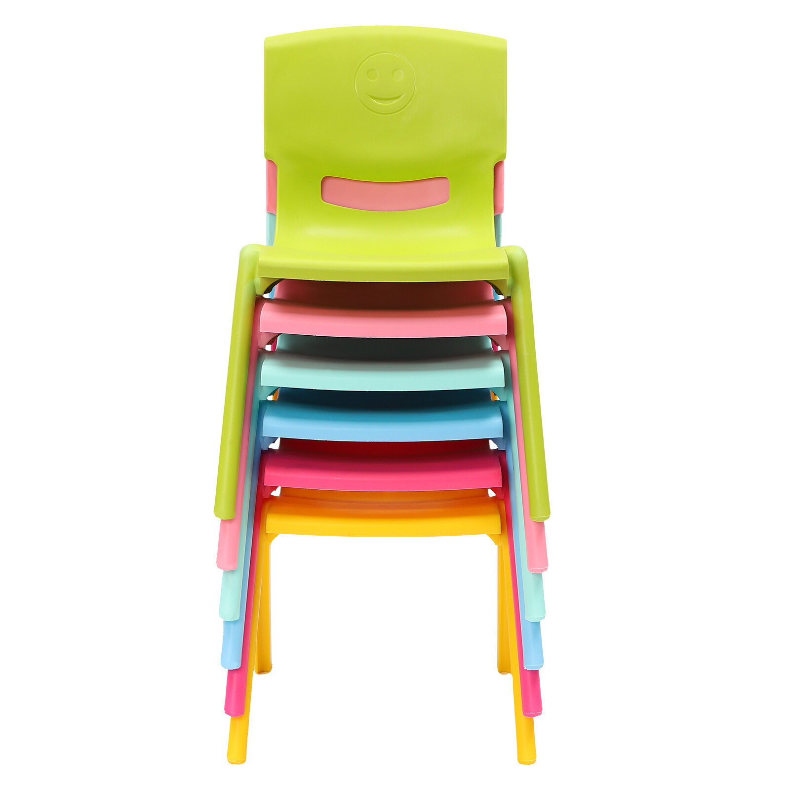 6x Stackable School Chairs PP Child Chair 100kg load Multicolor Indoor & Outdoor