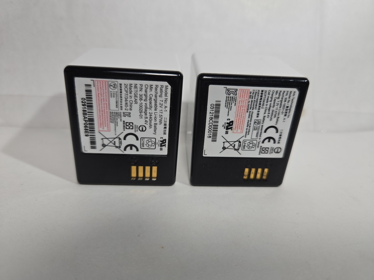 Genuine 2 X Arlo A-1 Battery For Arlo Pro and Pro 2 Security Cameras