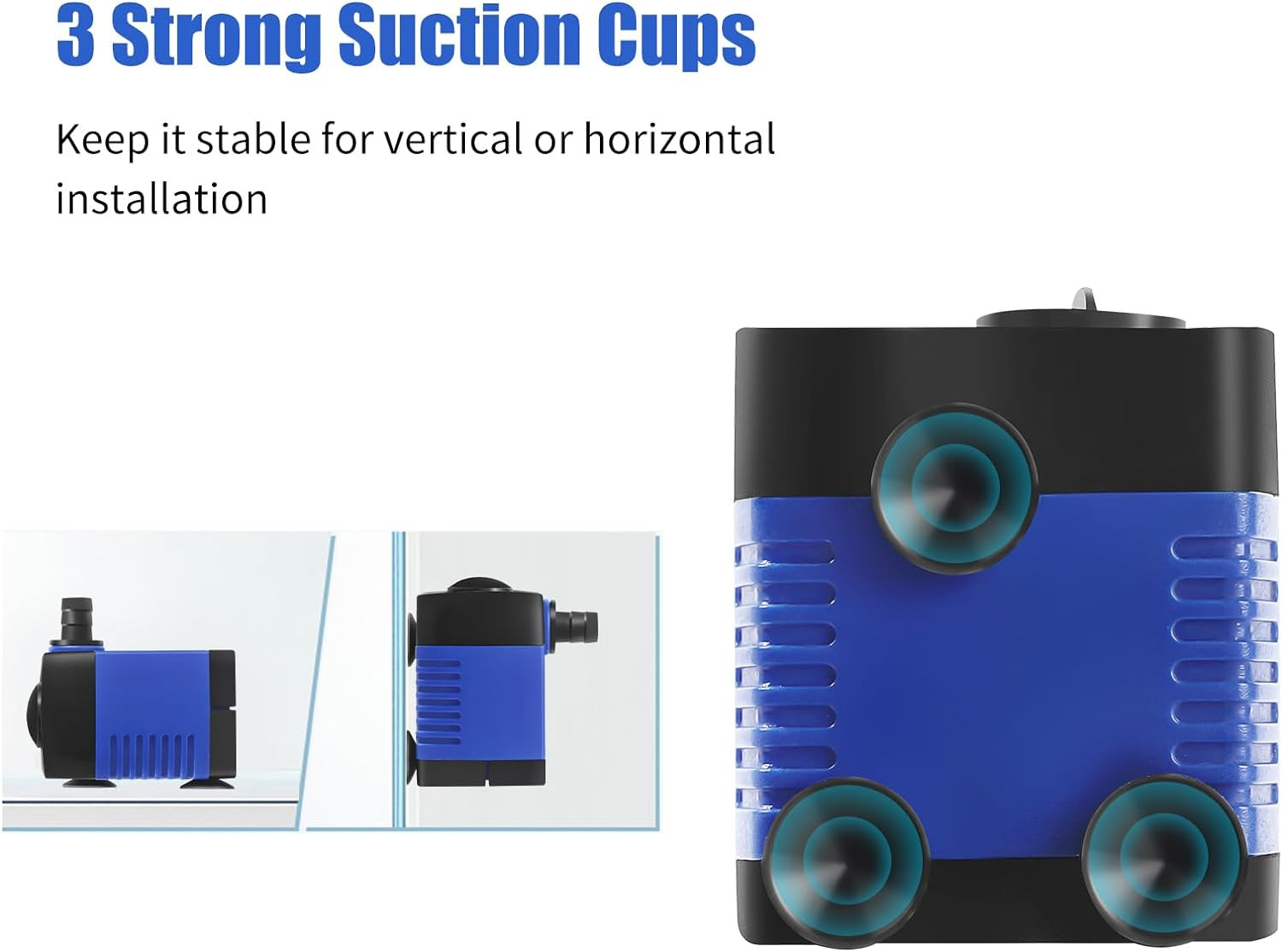 Small Fountain Pump, 80 GPH Mini Submersible Water Pump with 3.3 Ft Tubing, for