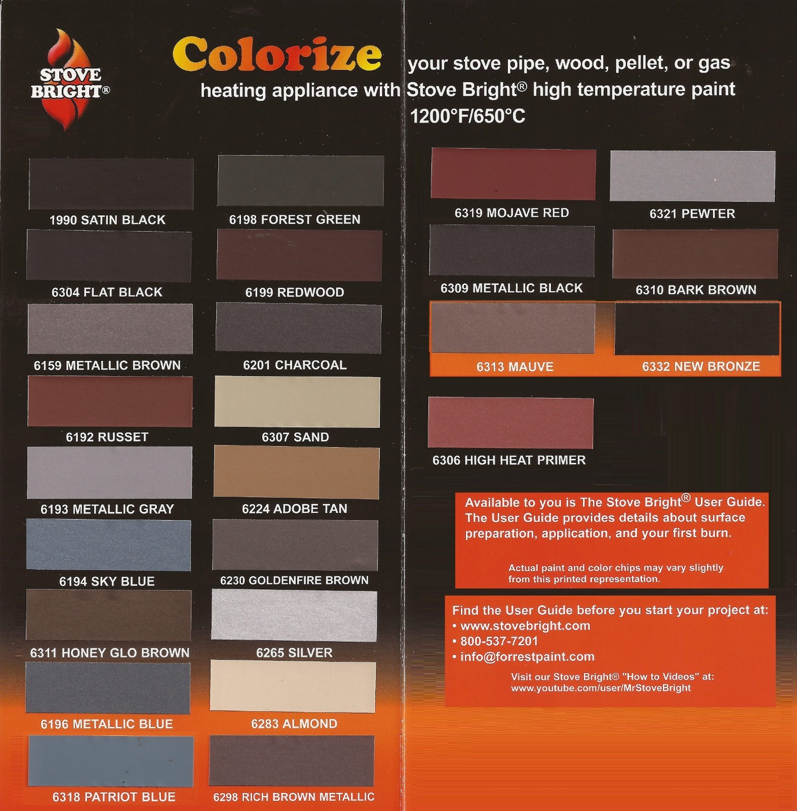 Stove Bright #1990 High Temperature 12oz. Aerosol Can Stove Paint- SATIN BLACK