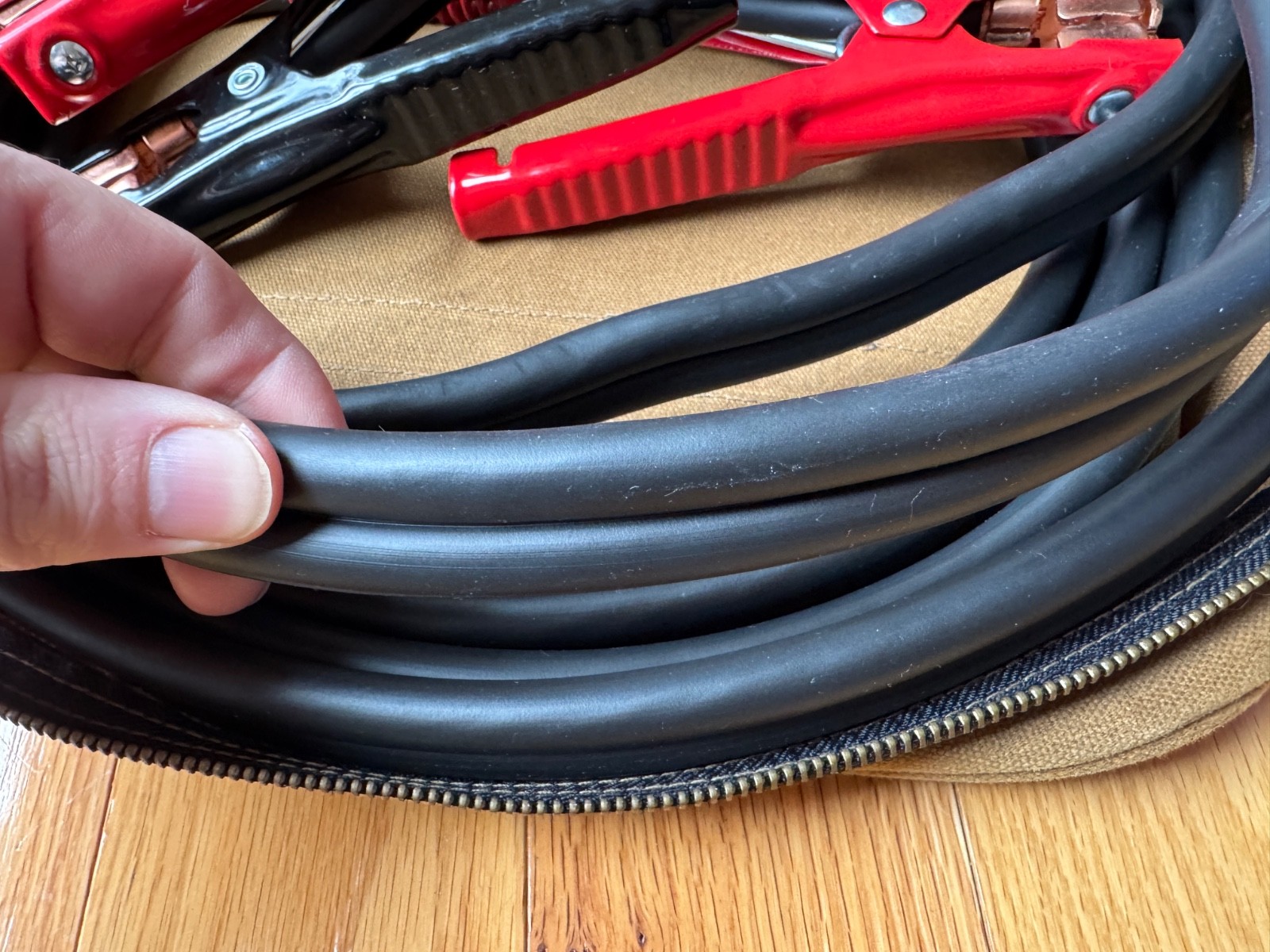 Snap-On 20' Jumper cables with Waxed Canvas Cable Bag, BC20500A