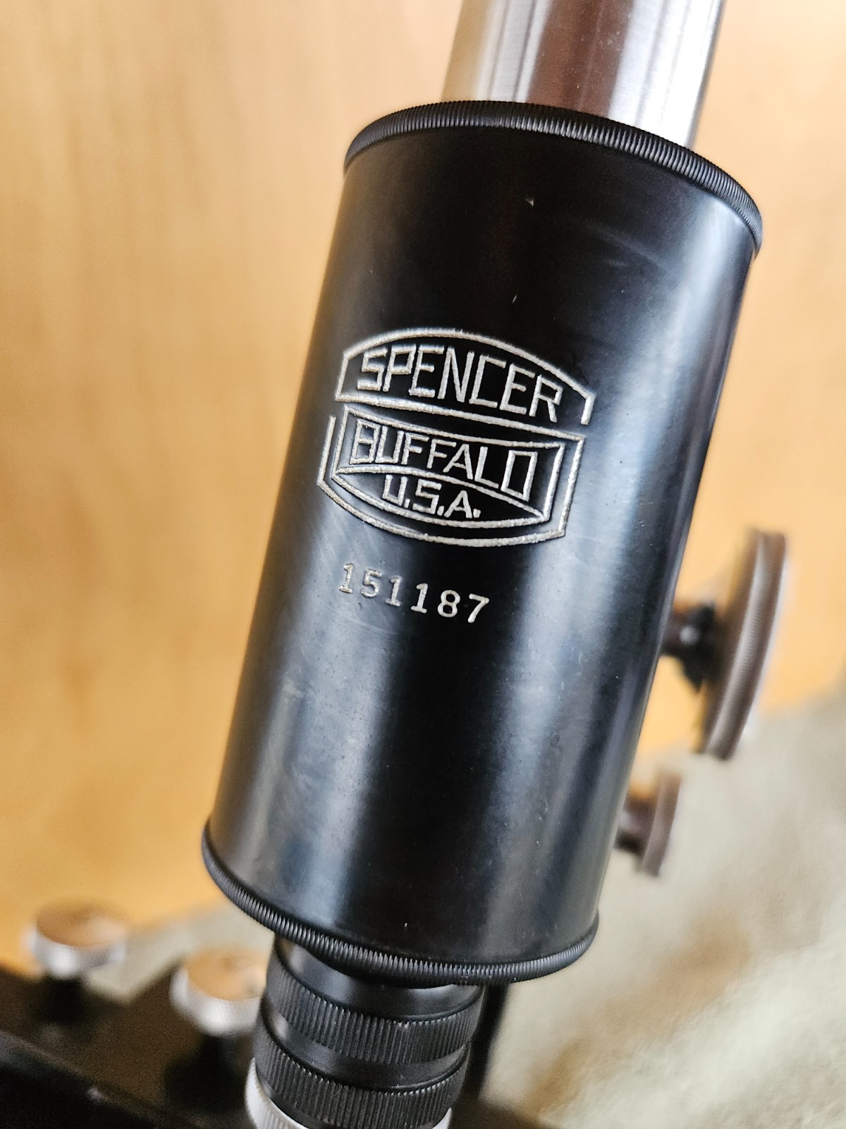 Spencer Lens Co Dedicated Darkfield Microscope Serial No 151187 Rhodium Plated!