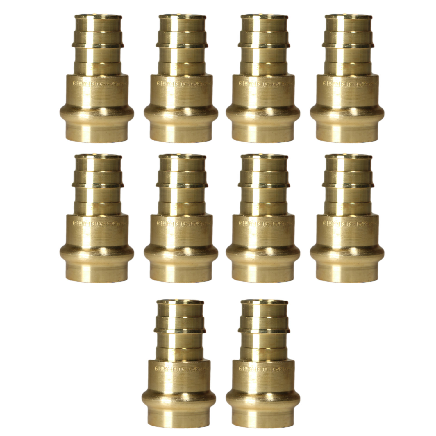 10 Pack XFITTING 3/4" Press Fit X Pex-A Coupling,For Propress Expansion Coupling