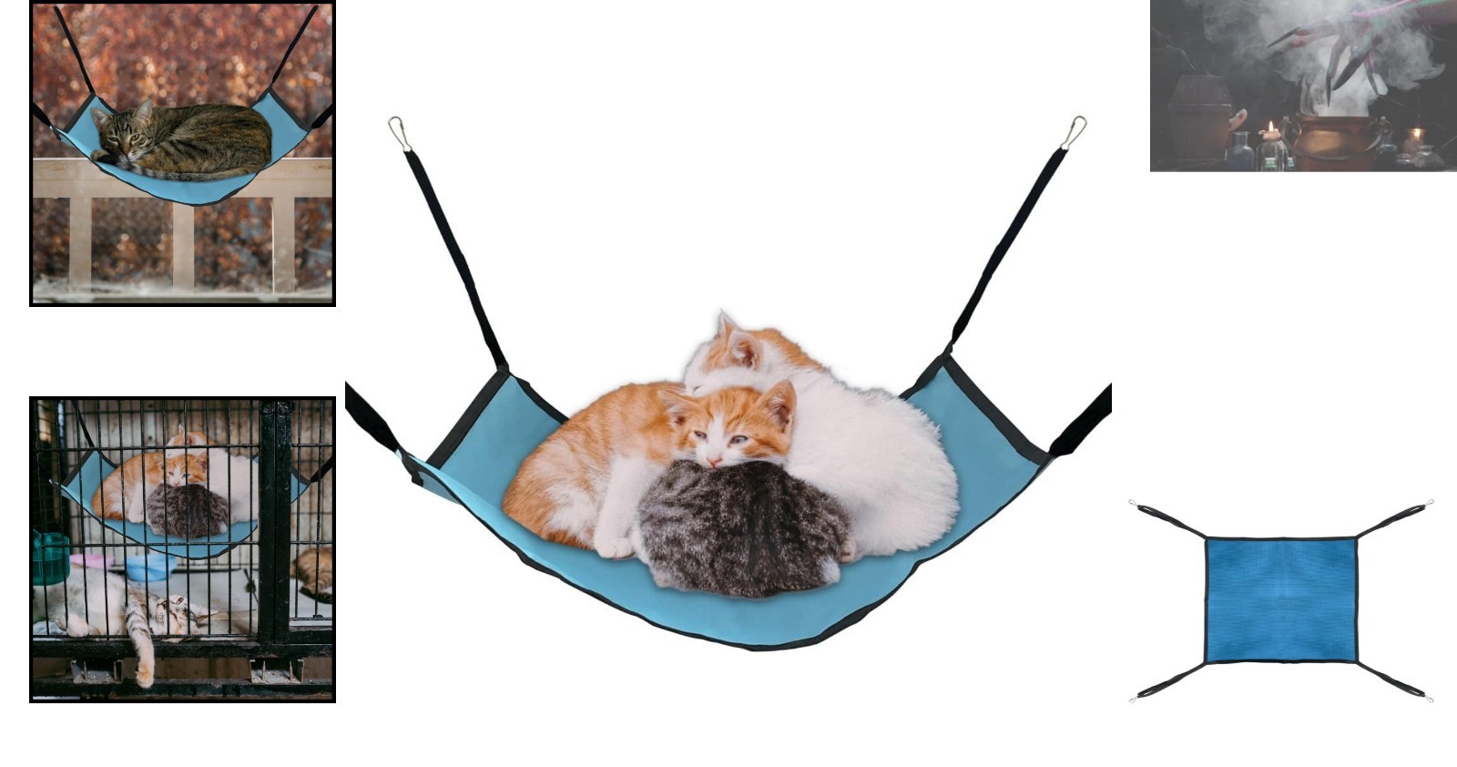 Durable Oxford and Cotton Cat Hammock for Relaxation - Easy Wash and Maintenance