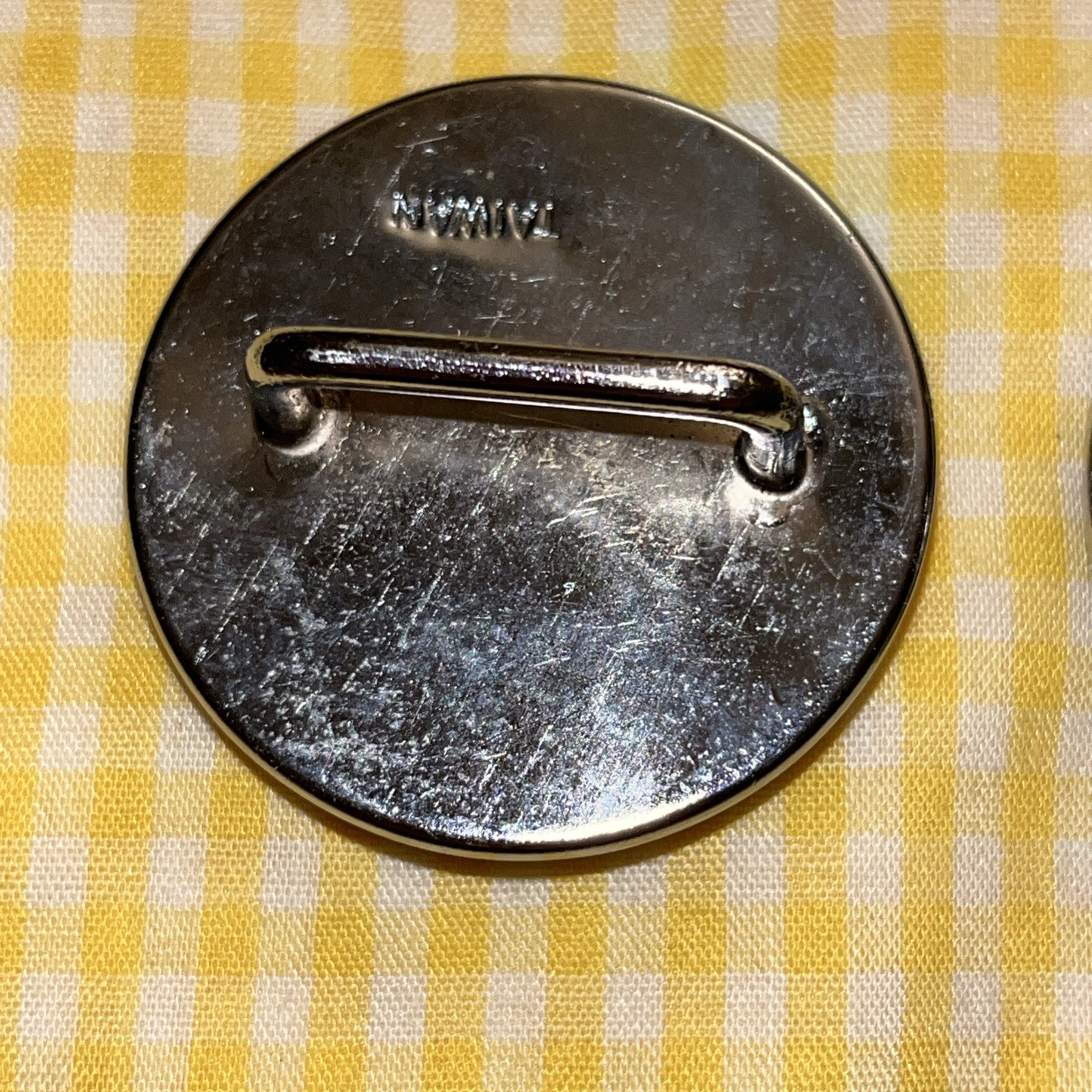 Vintage Pair Bridle Rosettes Horse Head Domed Glass