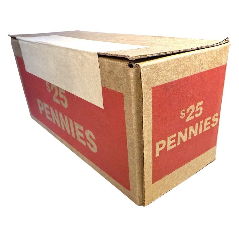 🔥BANK SEALED Penny Box - 50 Full Rolls (2500 Pennies) UNSEARCHED Estate !!