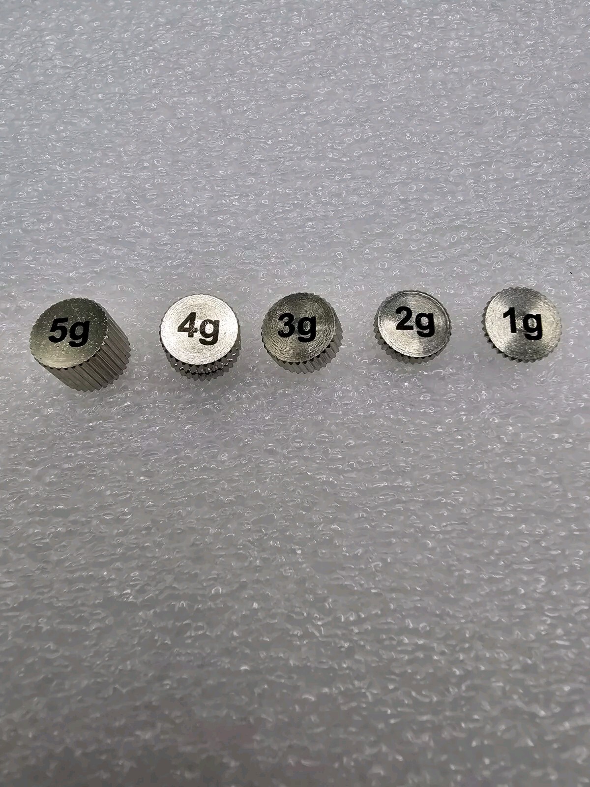 Headshell Extra Weight Set 1,2,3,4,5 Gram.  Fits TECHNICS and Others.