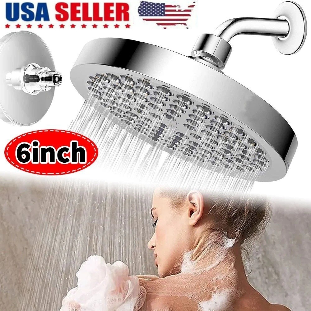 Luxury Shower Head High Pressure Rain Bathroom Chrome Showerhead Adjustable