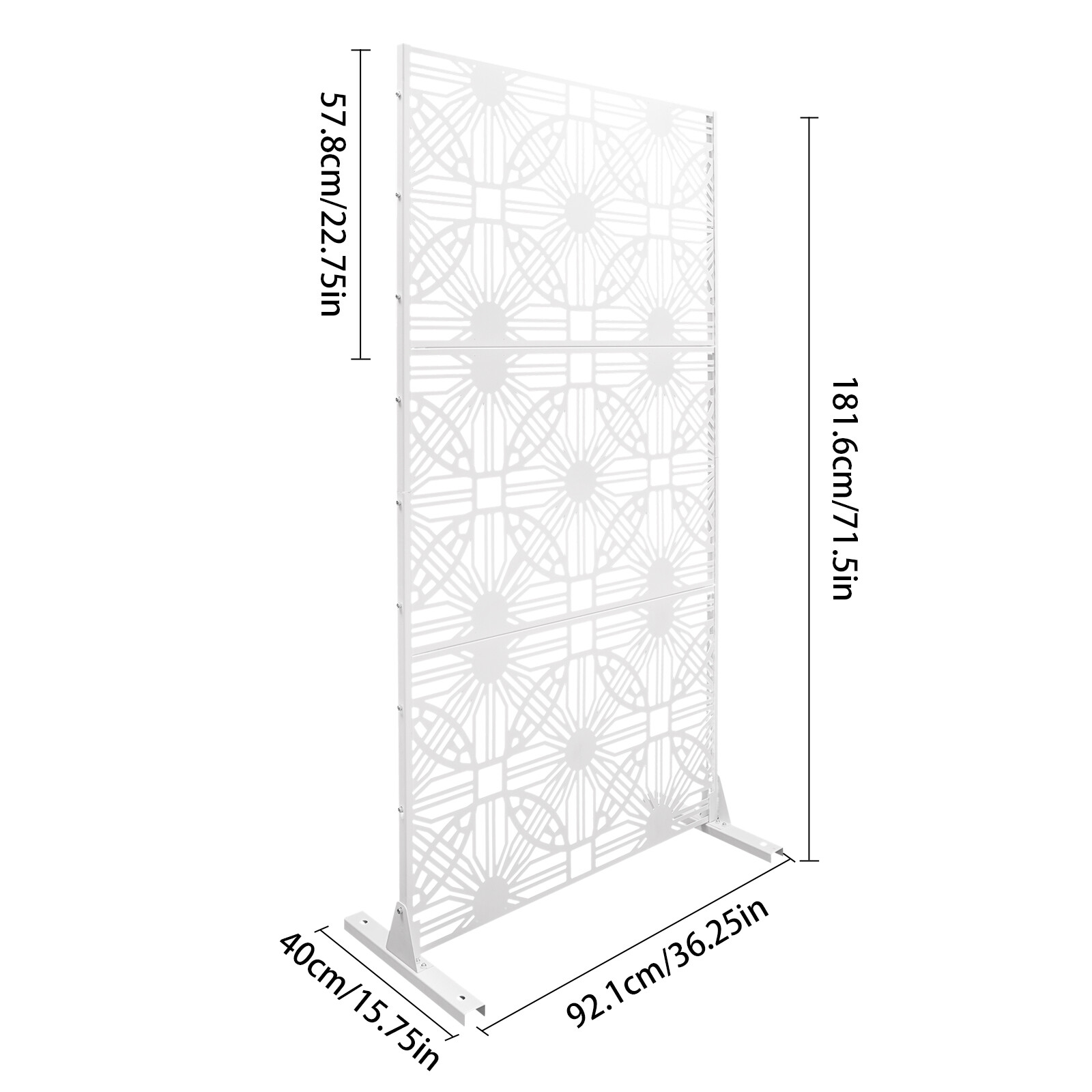 1 Panel Room Divider Screen Room Divider Panel Hollow Out Privacy Metal Screen