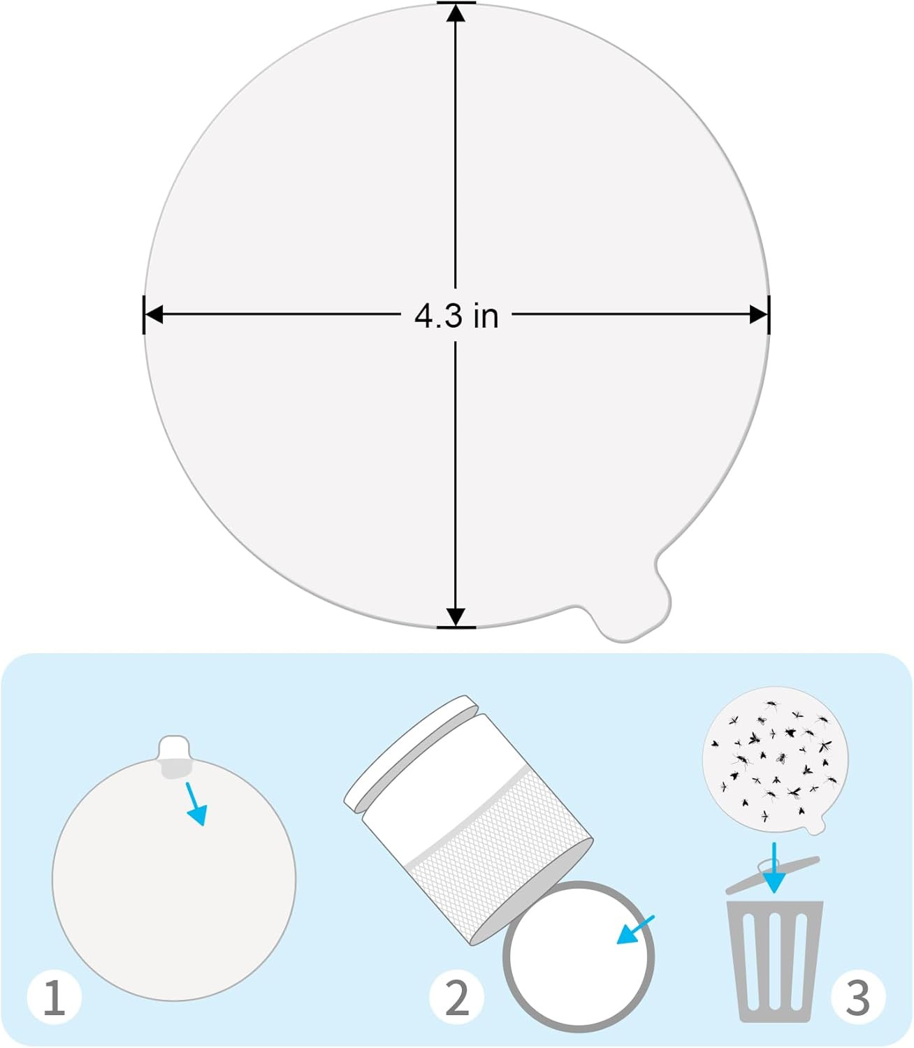 36 Pack 4.3" Refills for Katchy Indoor Insect Trap(Ultra Sticky),1:1 Precision F