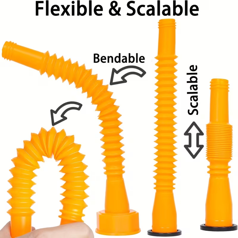 Replacement Gas Can Spout Nozzle Vent Kit for Plastic Gas Cans Old Style Cap