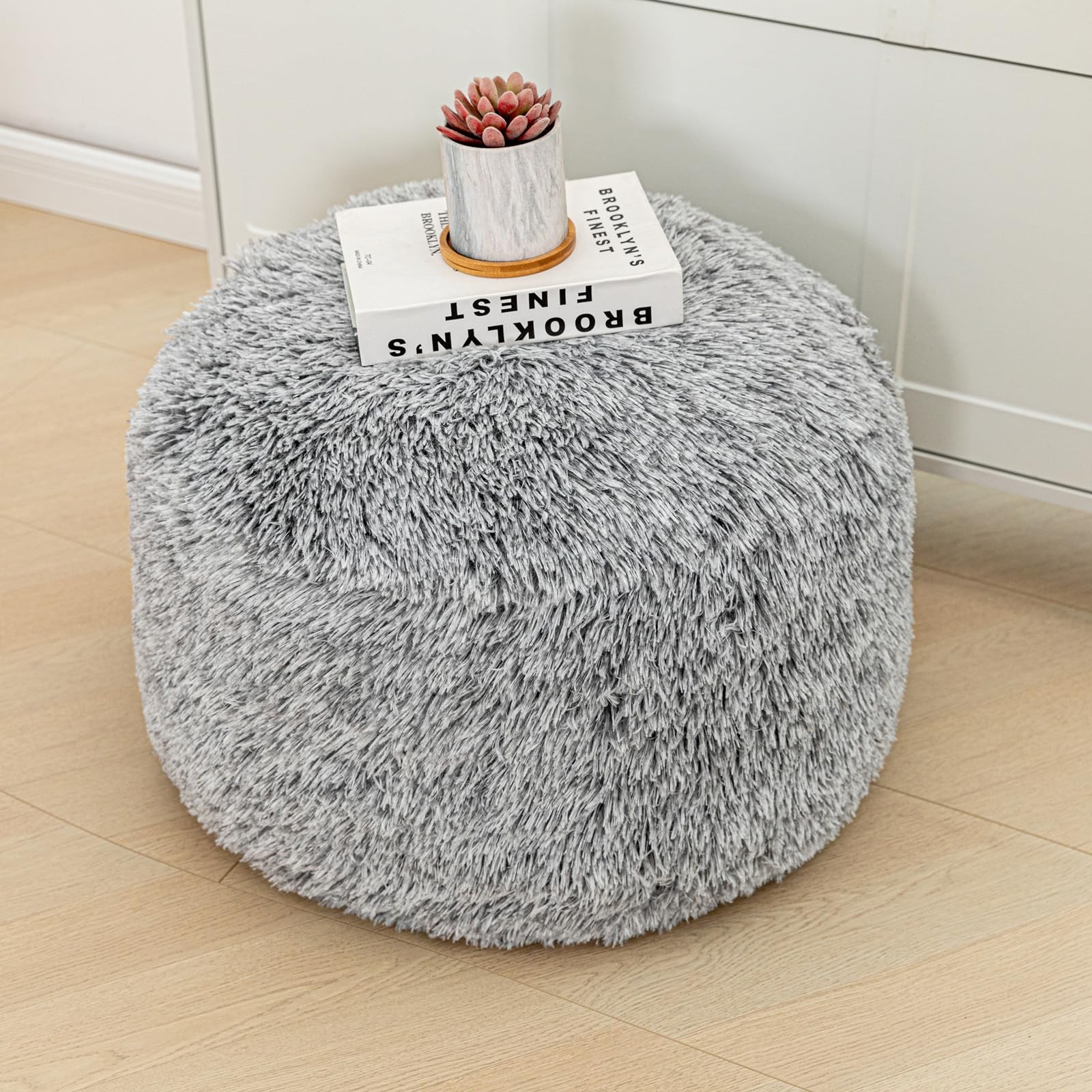 Grey Ottoman Foot Rest No Filler Pouf Ottoman Unstuffed Floor Pouf Ottoman 20x20