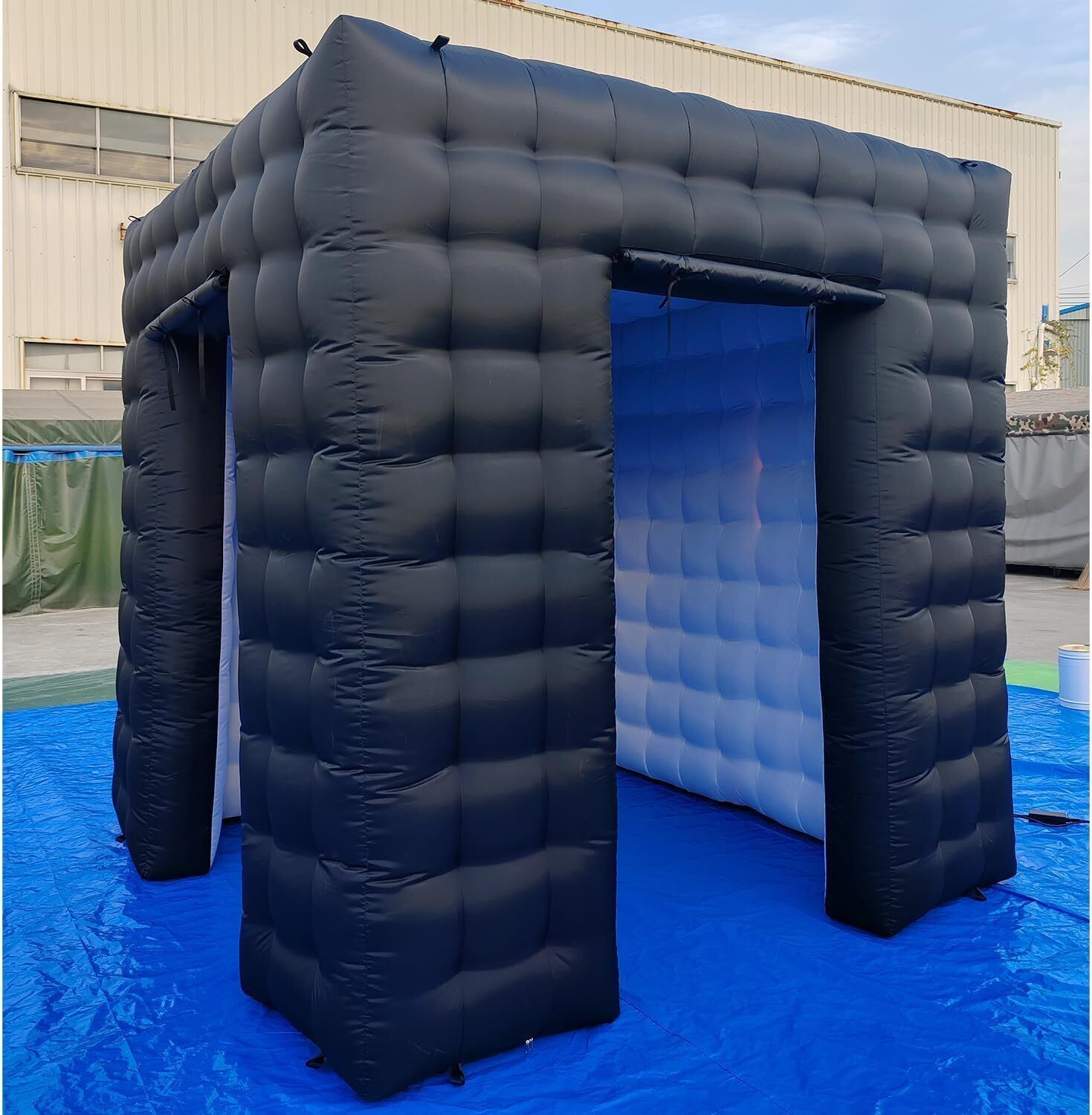 LED 360 2 Doors Photo Booth Enclosure Inflatable Backdrop Inflatable Photo Booth