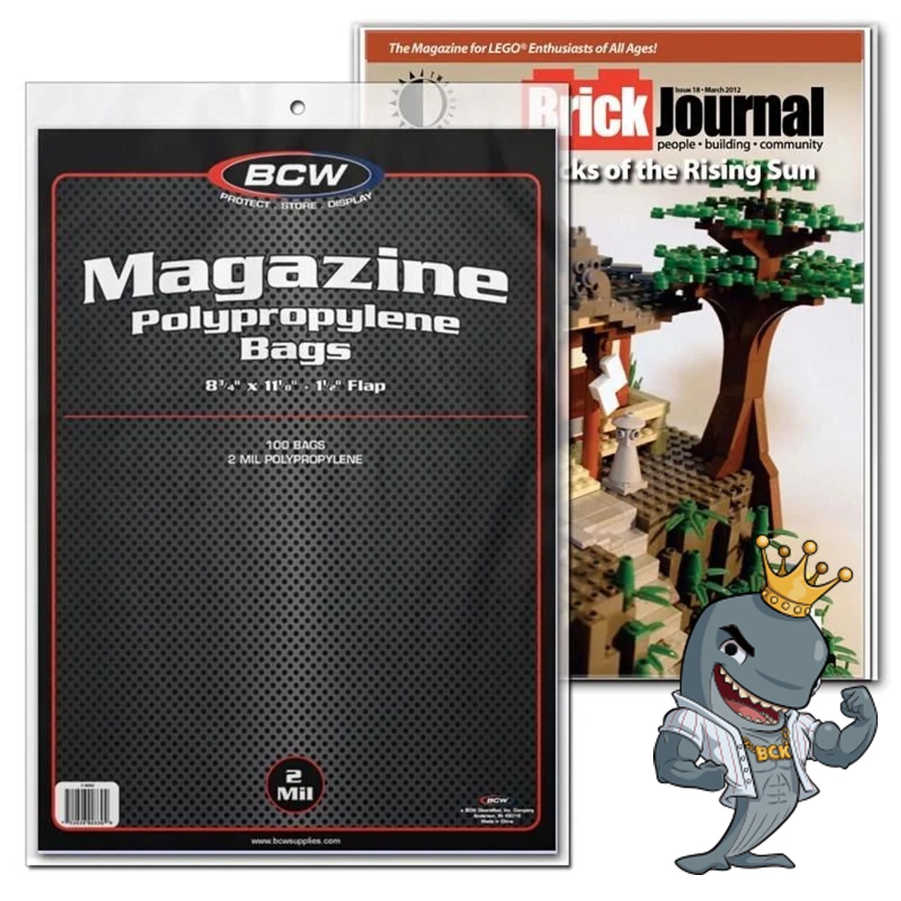 BCW Magazine Bags 100ct Pack Acid Free Archival Quality FREE SHIP