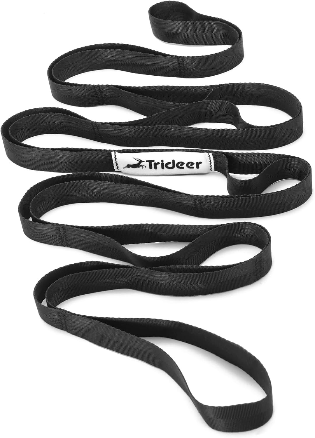 Trideer Stretching Strap with 10 Loops, Non-Elastic Yoga & Physical Therapy