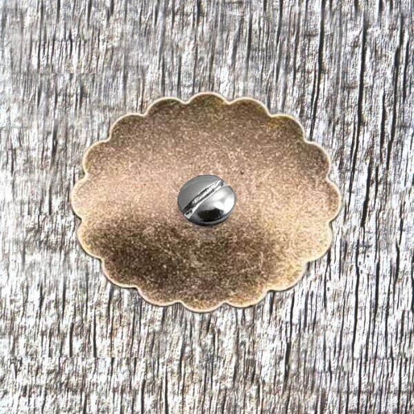 Southwest Oval Conchos Turquoise Antique Nickel Concho CON410-AN