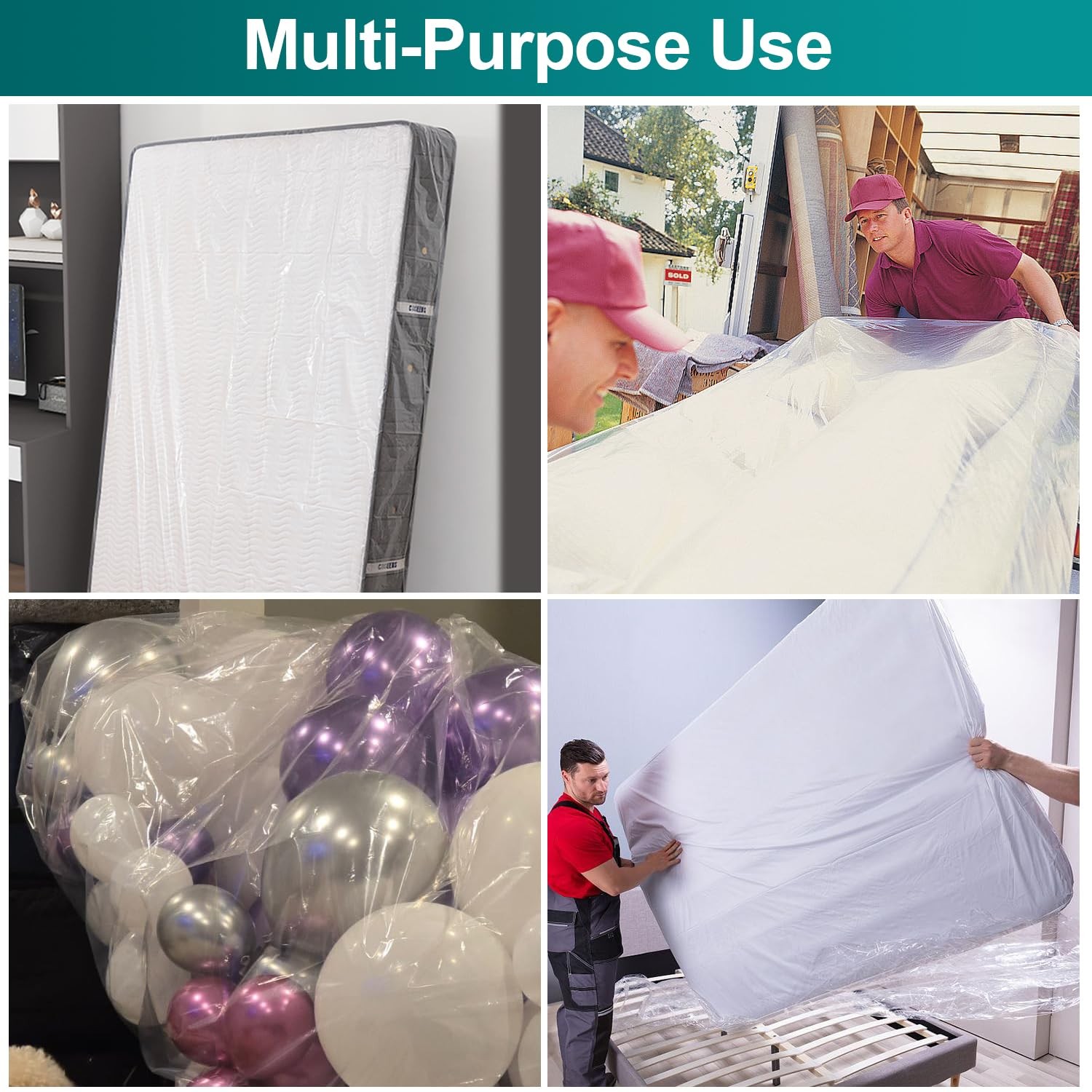 Mattress Bag for Moving Storage - Plastic Mattress Protector Cover, Twin and ...