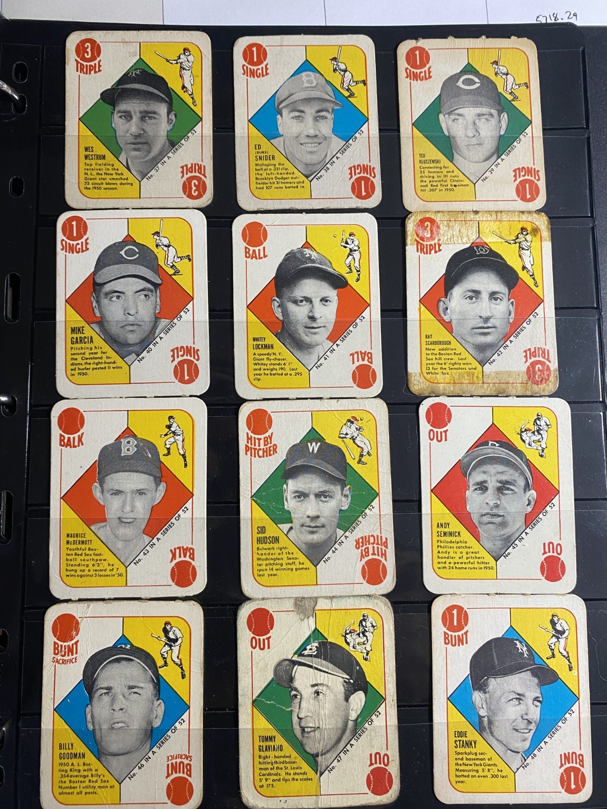 1951 Topps Red Back complete set