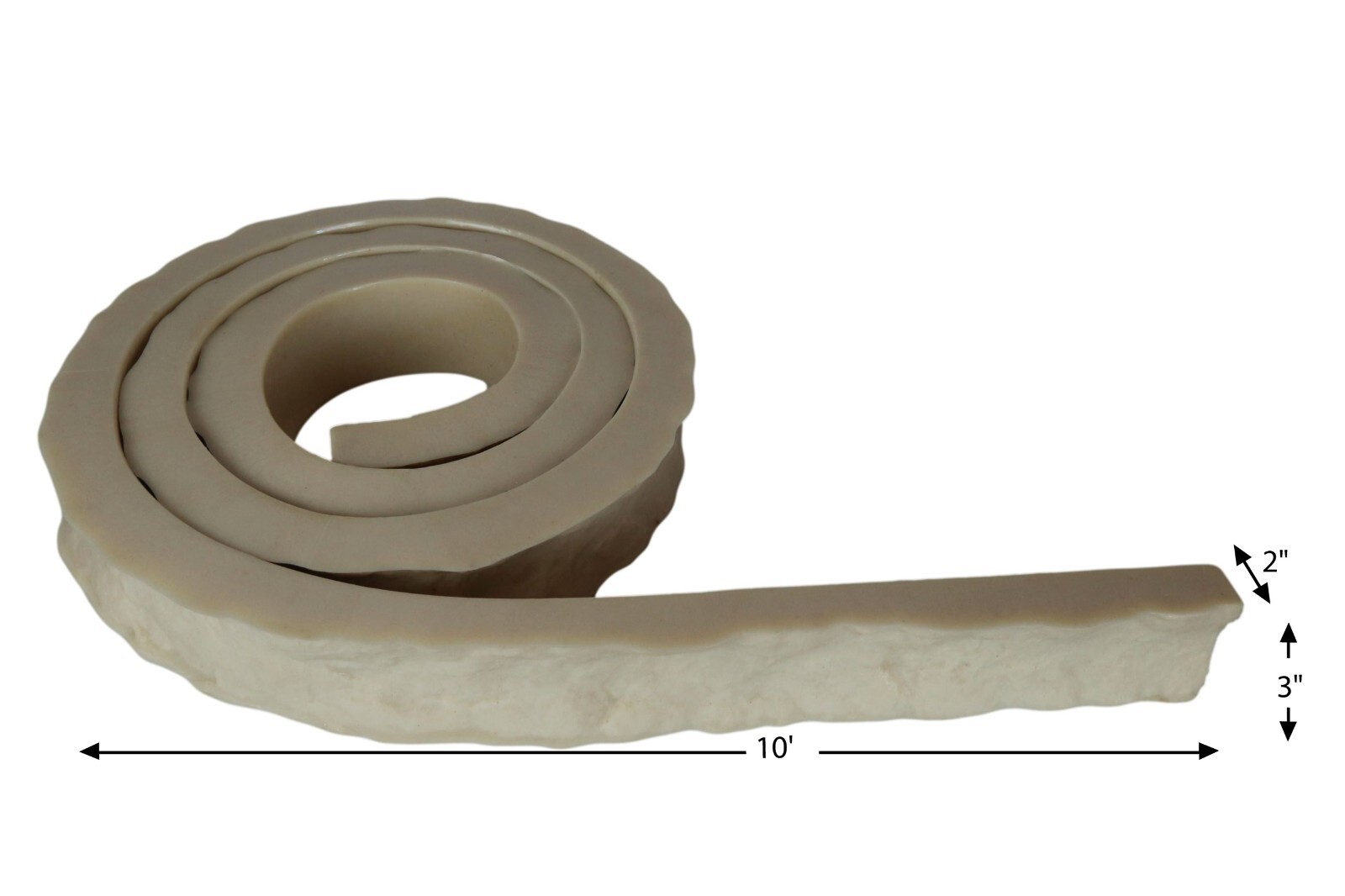 Stone Master Molds Chiseled Edge Concrete Countertop Edge Form Liner 10'x3"