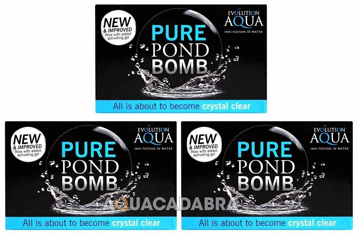 3 Pack Evolution Aqua Pure Pond Bomb Water Clarity Pond Bomb Gel Ball