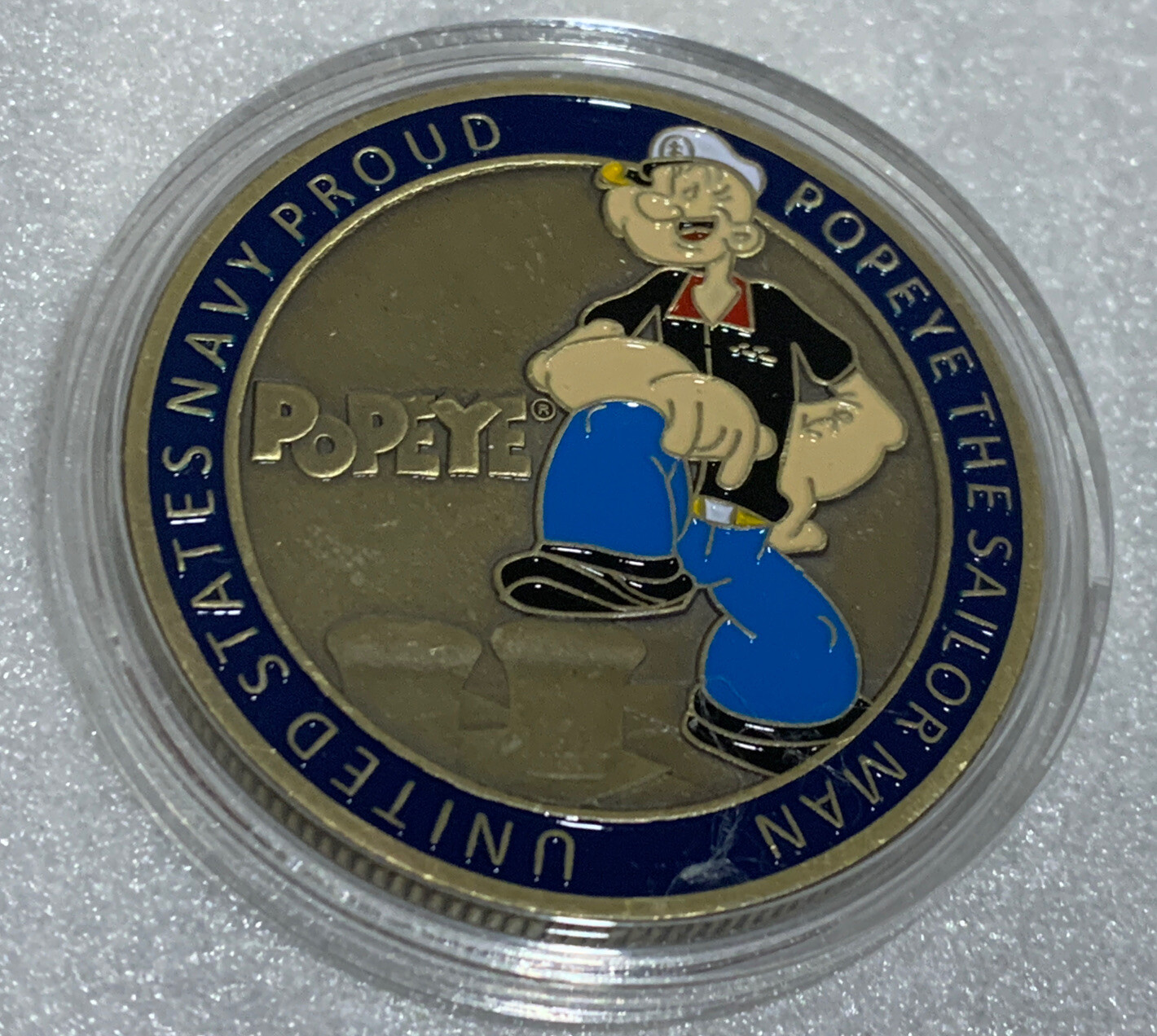 * RARE U.S. NAVY POPEYE THE SAILOR MAN CHALLENGE COIN US Navy Proud !!