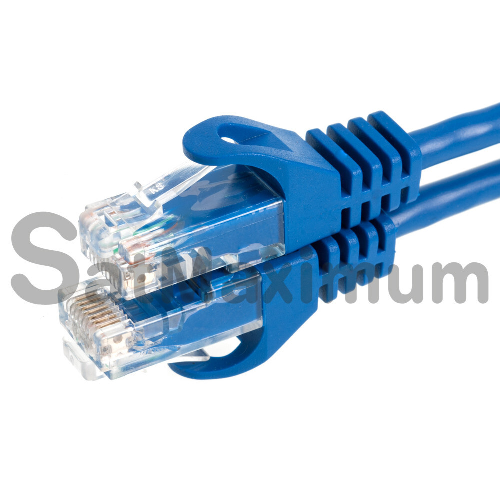 CAT5 Ethernet Patch Cable RJ-45 Internet Cord Blue 1.5FT - 20FT Multi-Pack LOT