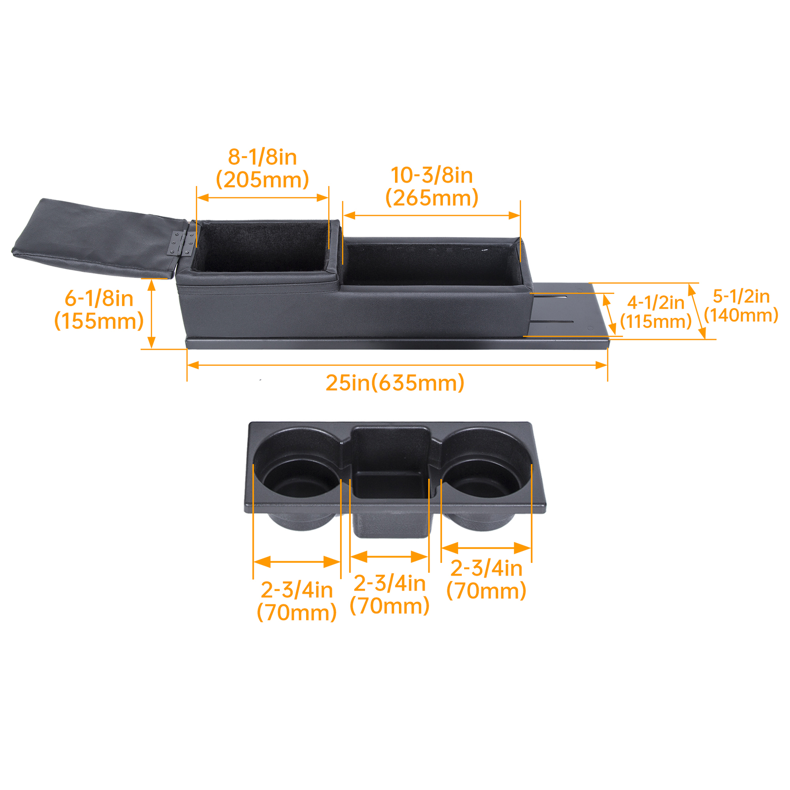 For 2011-2020 Dodge Charger Police Mini Center Console Kit with Plate and Trim