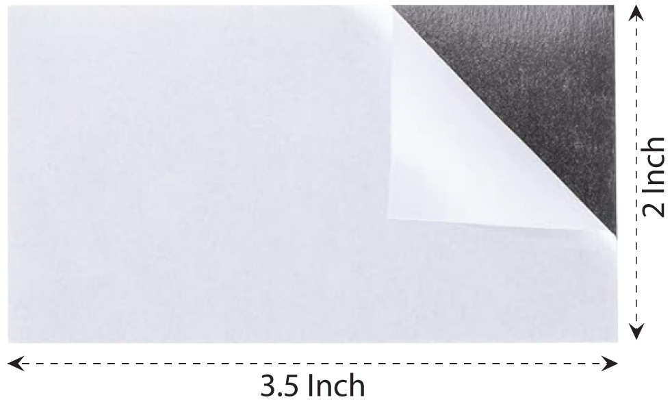 Business Card Flexible Self-Adhesive Magnetic Sheets 3.5 x 2 Inch (100 Pieces)