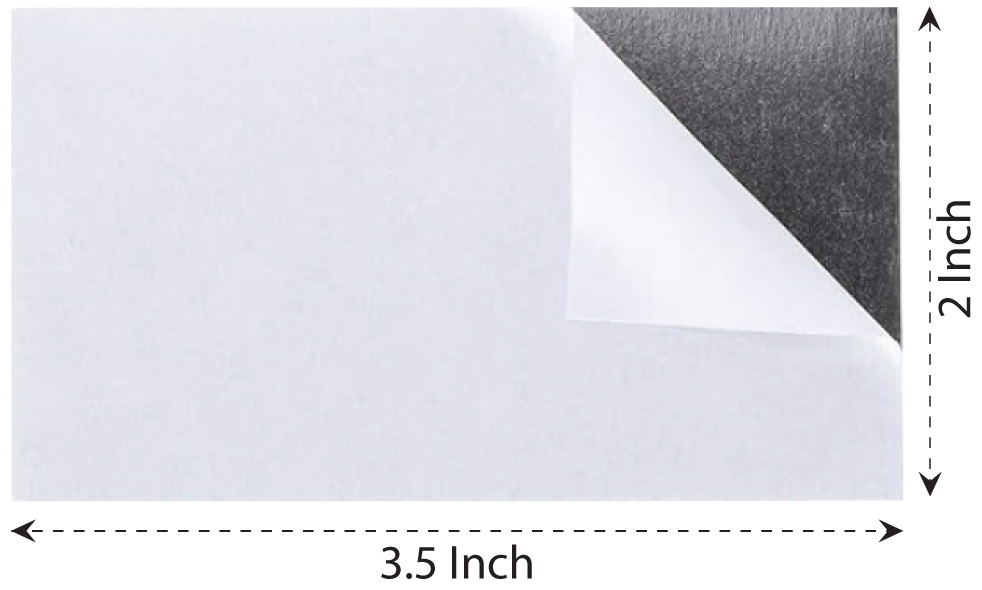Business Card Flexible Self-Adhesive Magnetic Sheets 3.5 x 2 Inch (100 Pieces)