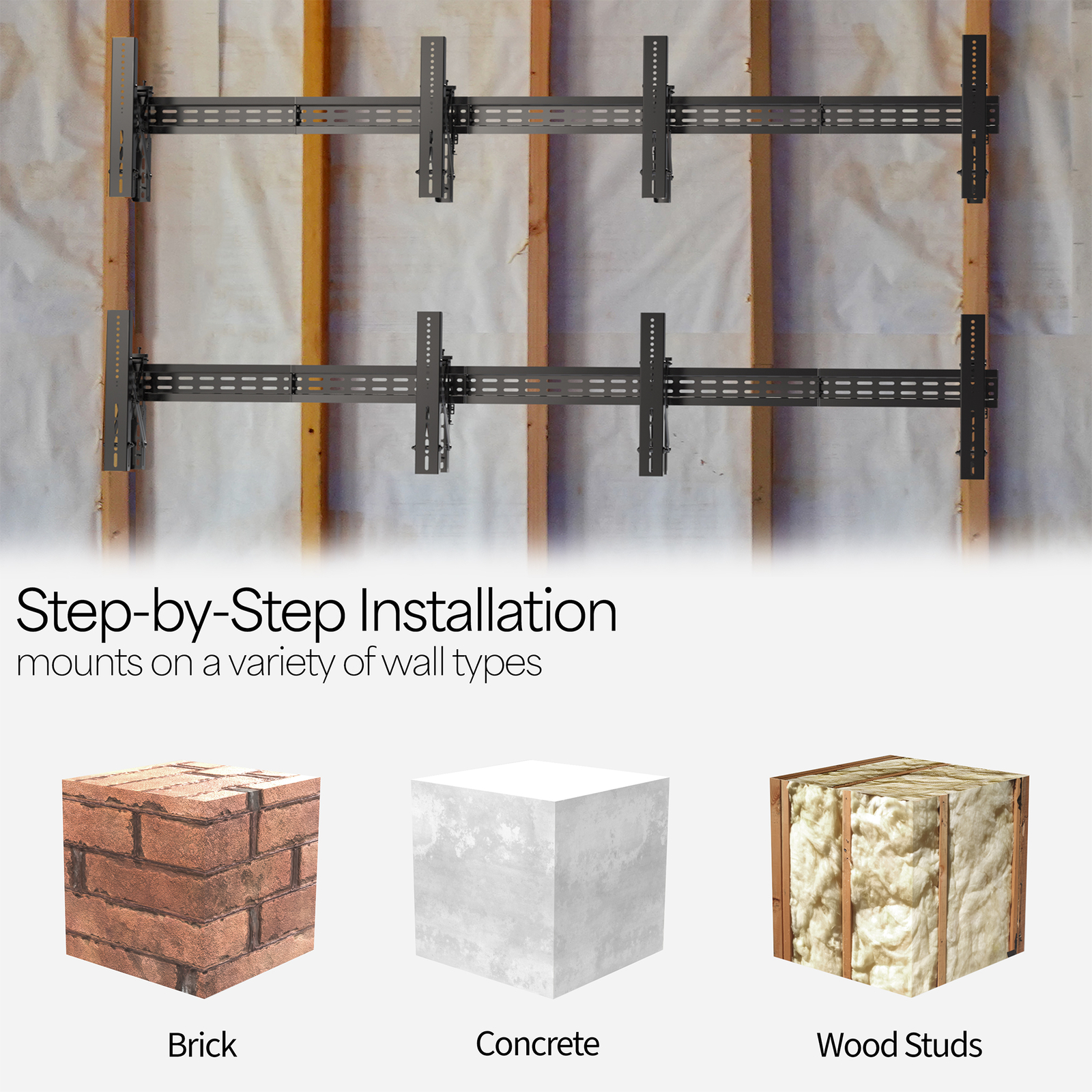 VIVO 2x2 Pop-Out Video Wall Mount (Fits 4 TVs) for 37” to 65” Plasma Screens